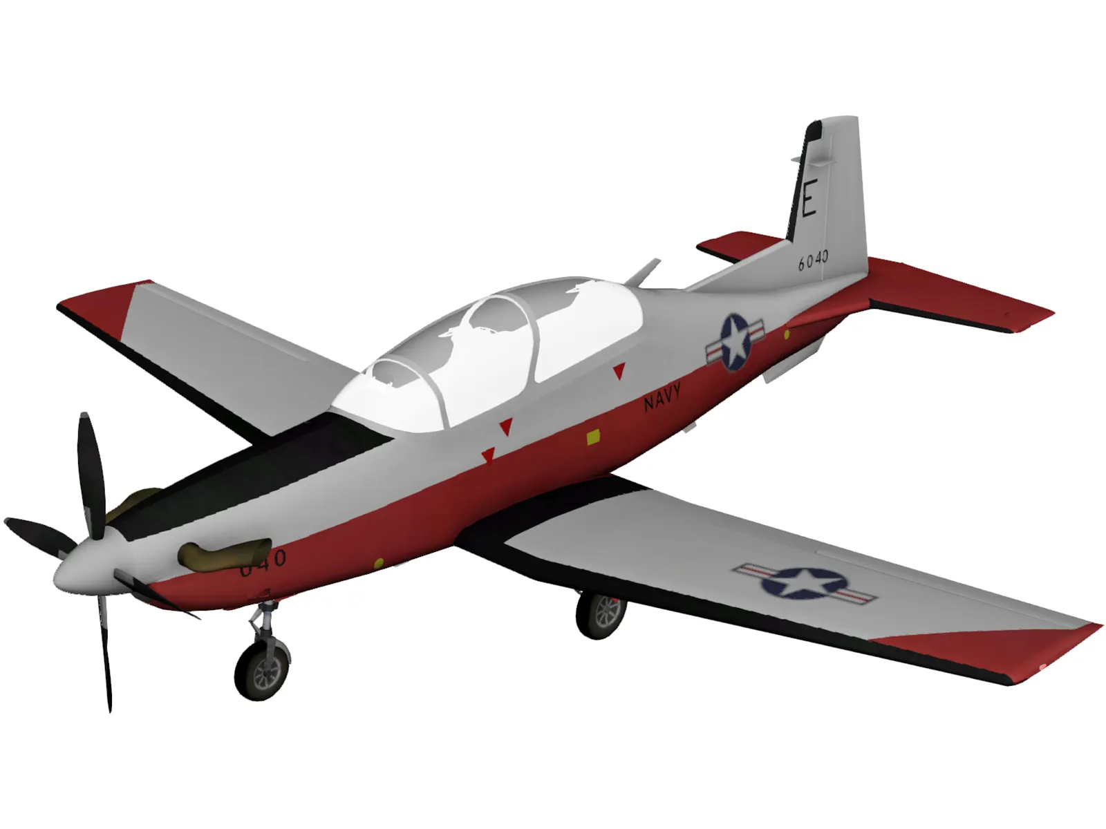 Beechcraft T-6 Texan II 3D Model main preview