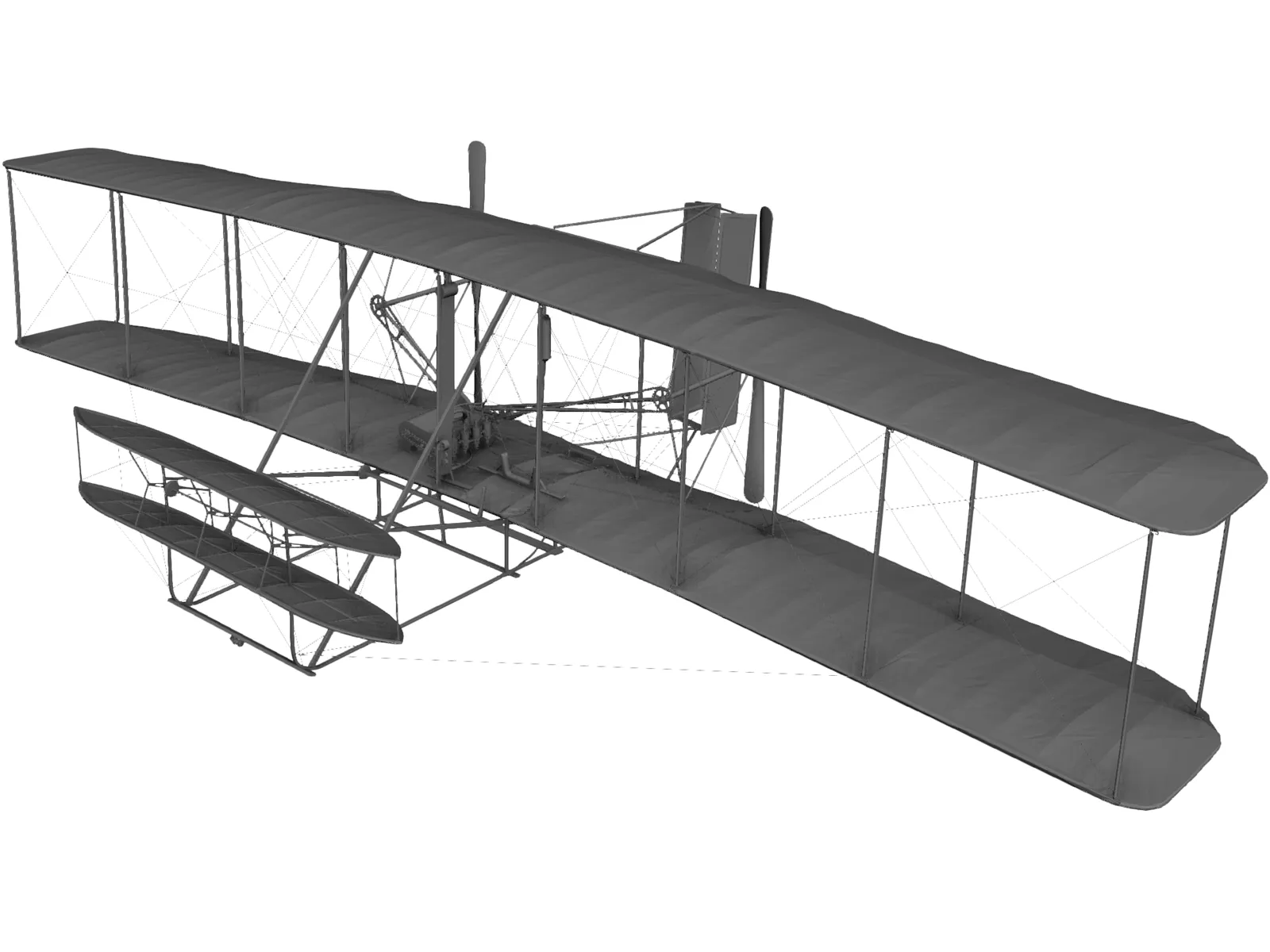 Wright Flyer 3D Model main preview