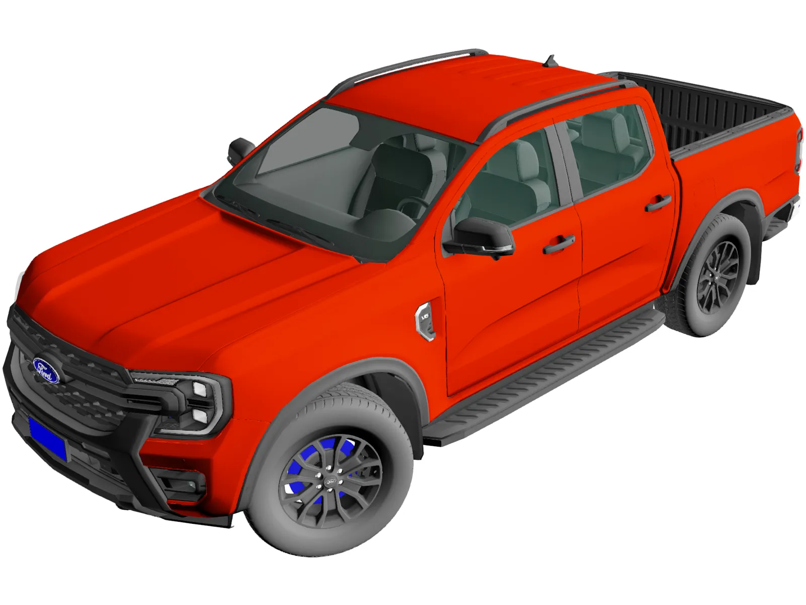 Ford Ranger XLT (2024) 3D Model main preview