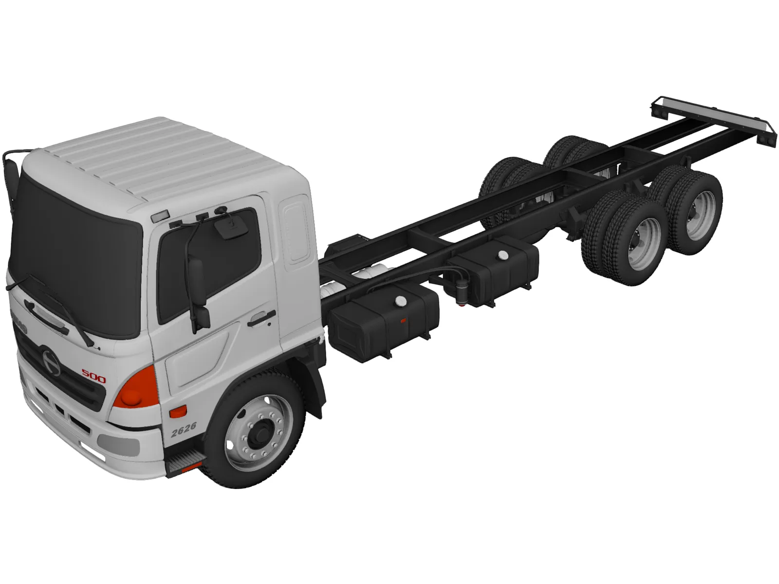 Hino 500 (2016) 3D Model main preview