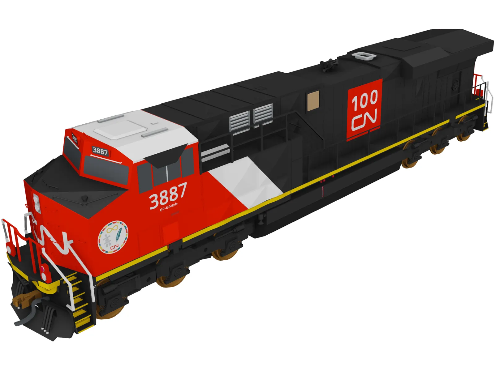 ES44AC CN GEVO 3D Model main preview