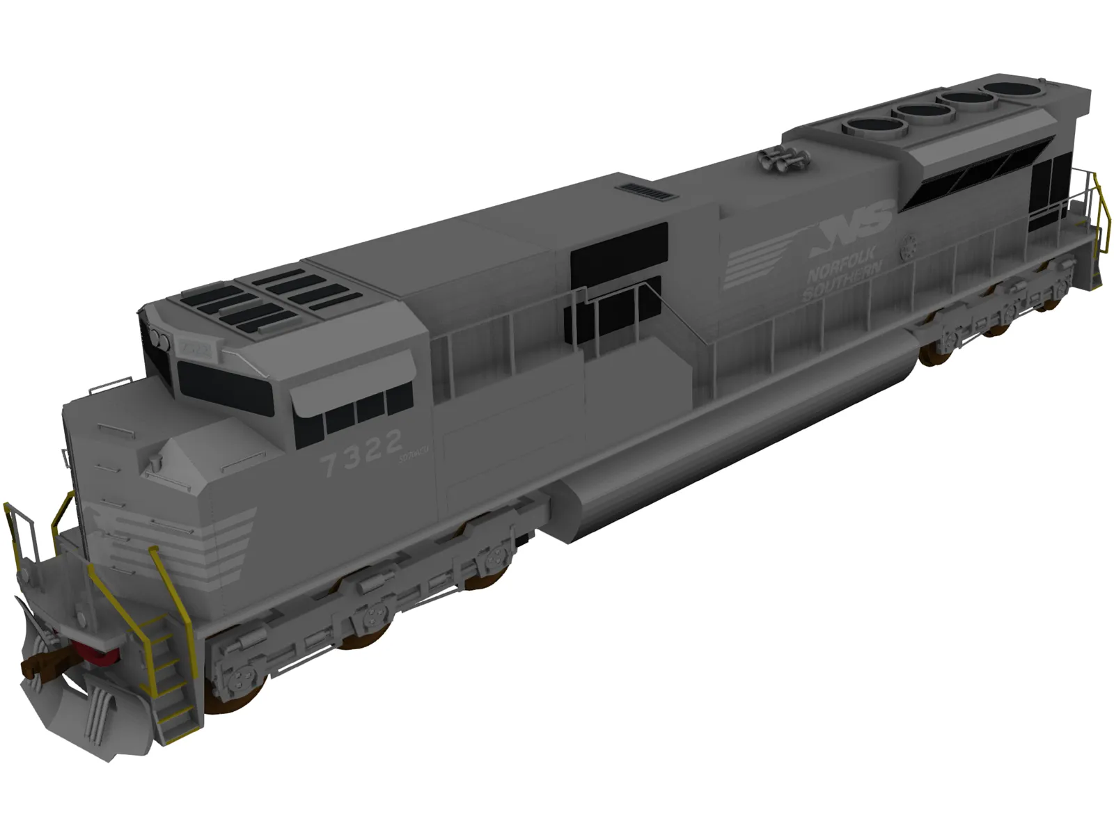 Norfolk Southern SD70ACe 3D Model main preview