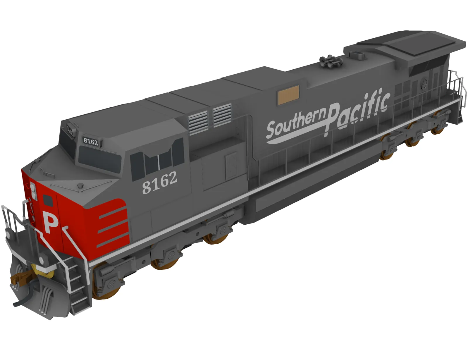 Southern Pacific C44-9W 3D Model main preview