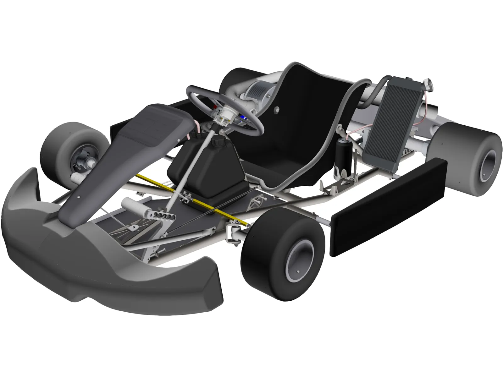 Go Kart 3D Model main preview