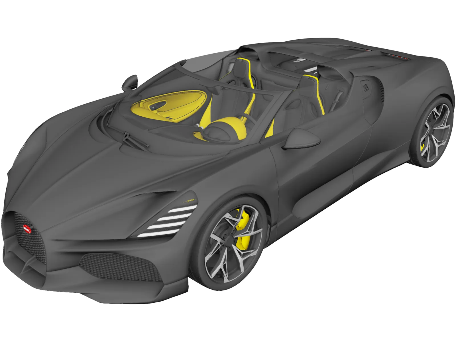 Bugatti W16 Mistral (2024) 3D Model main preview