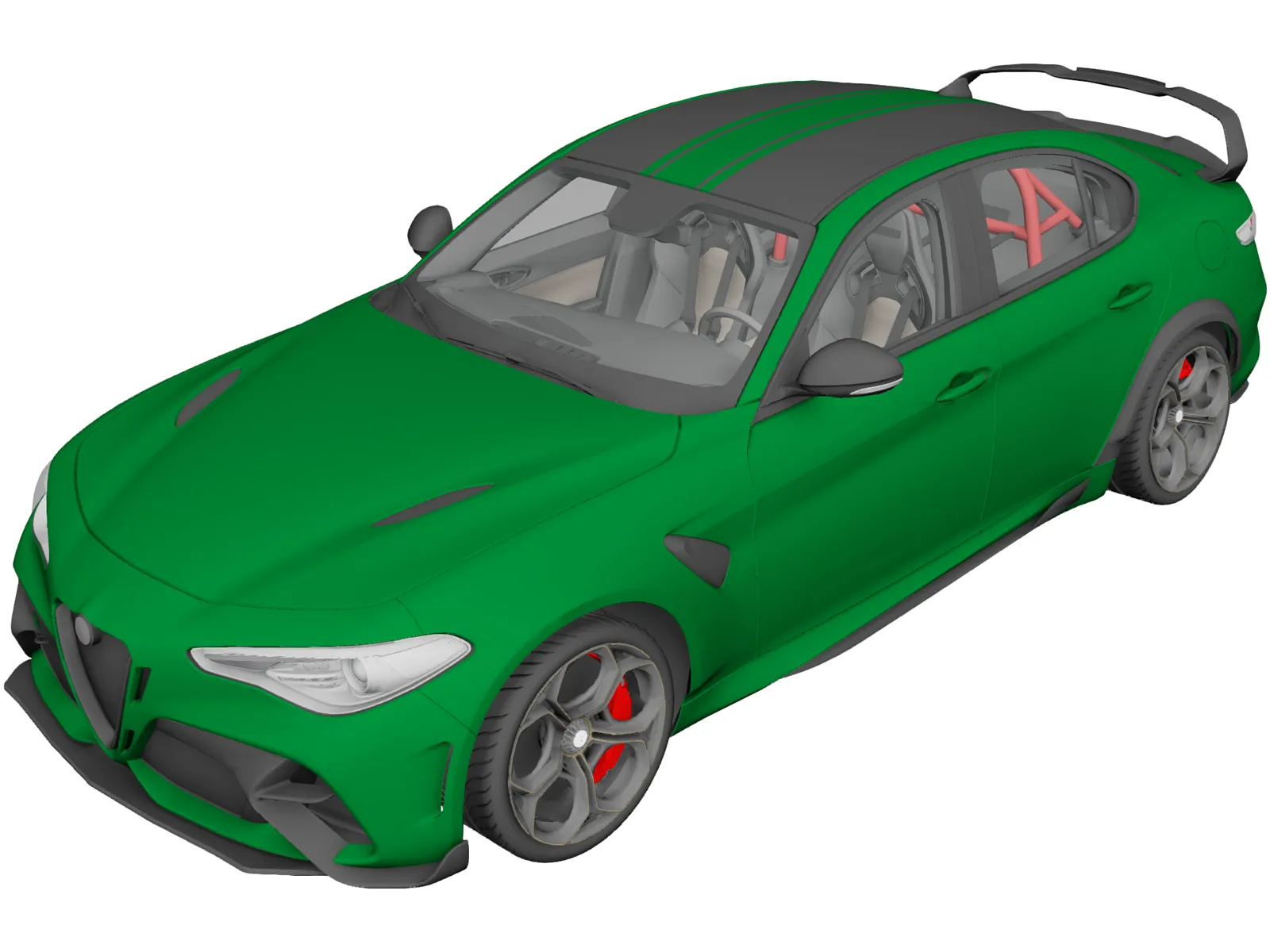 Alfa Romeo Giulia GTA (2021) 3D Model main preview
