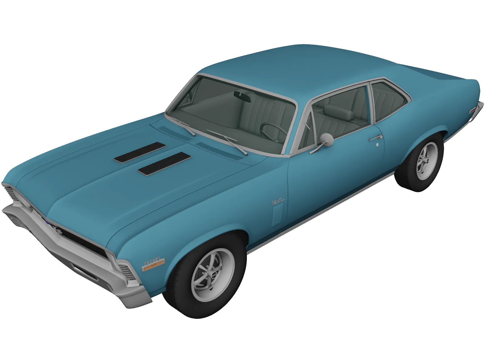 Chevrolet Nova SS (1970) 3D Model main preview