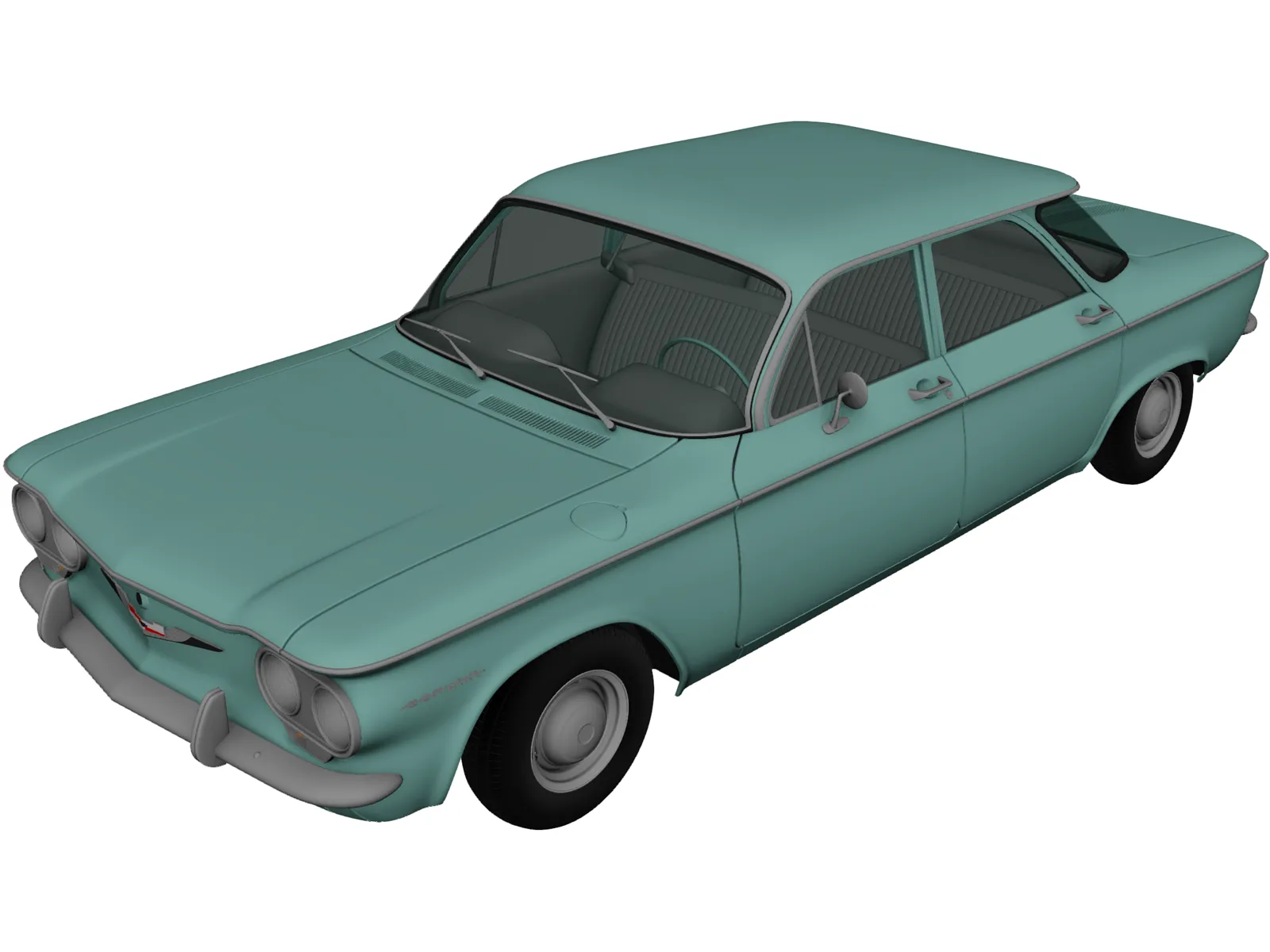 Chevrolet Corvair Sedan (1960) 3D Model main preview