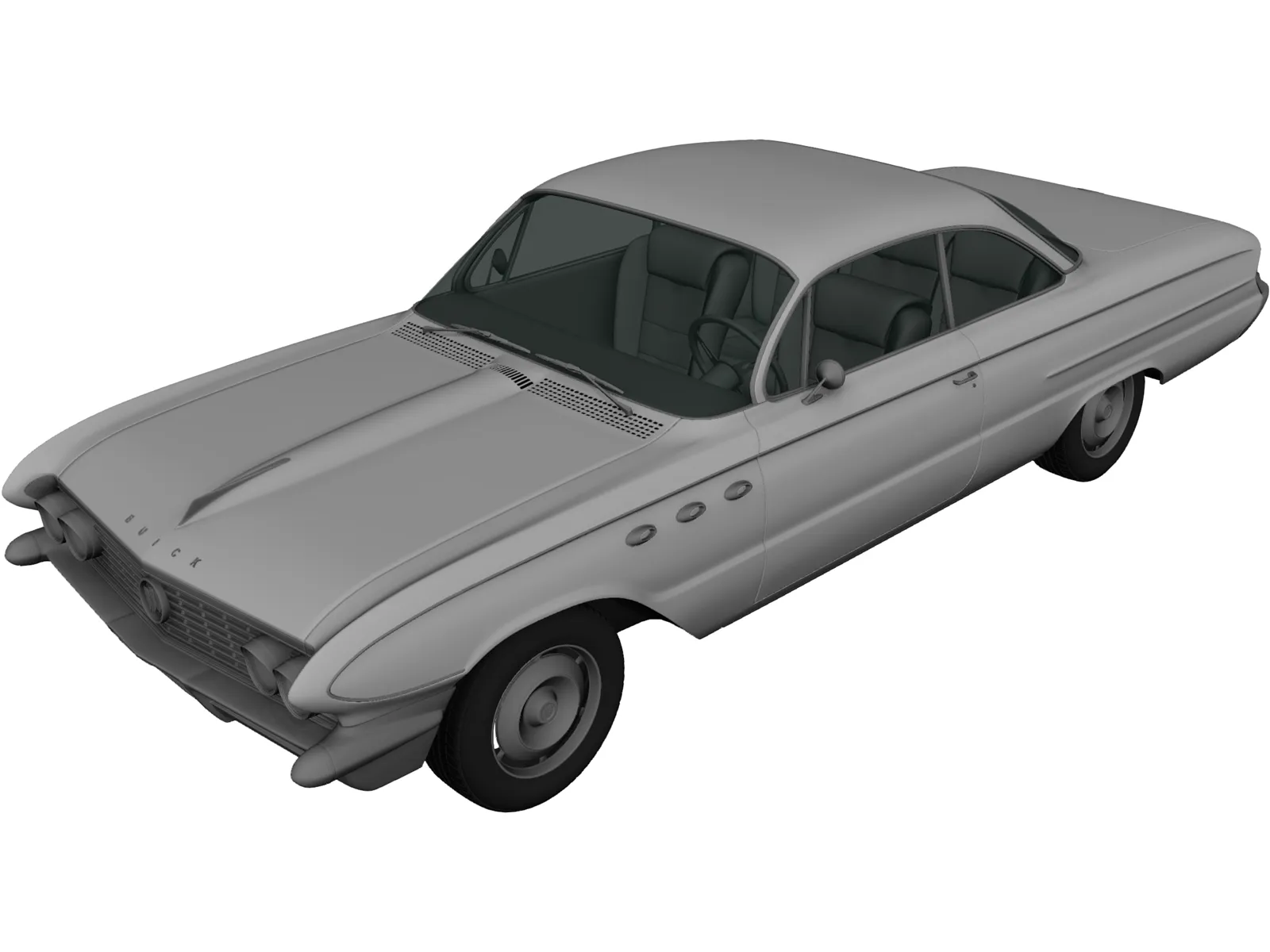 Buick LeSabre 2-door Hardtop (1961) 3D Model main preview