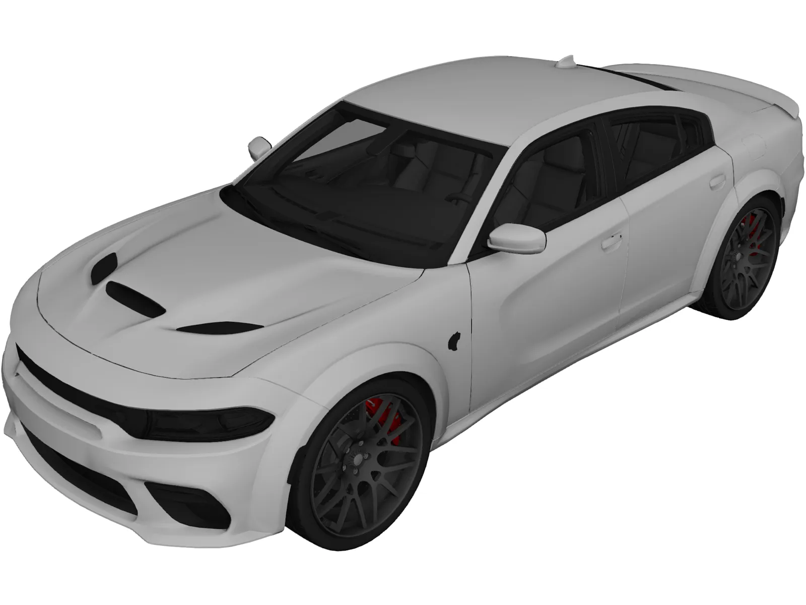 Dodge Charger SRT Hellcat (2023) 3D Model main preview