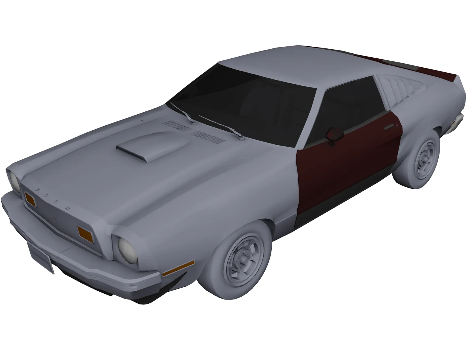 Ford Mustang Cobra II (1976) 3D Model main preview