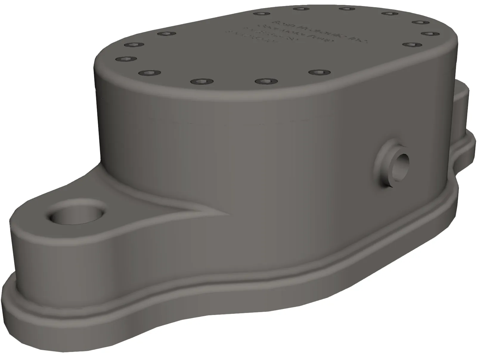 Gear Motor Pump 3D Model main preview