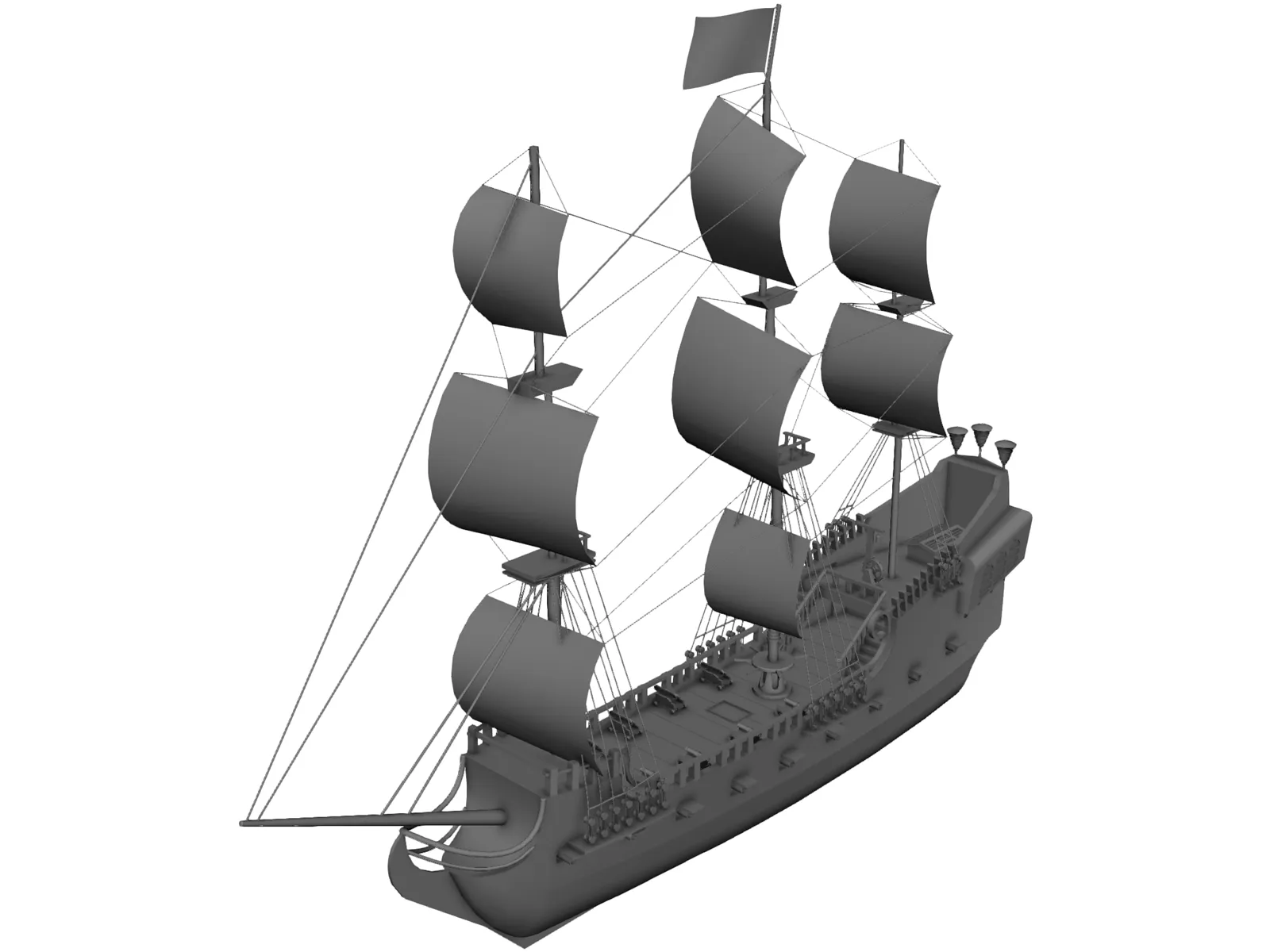 Black Pearl 3D Model main preview