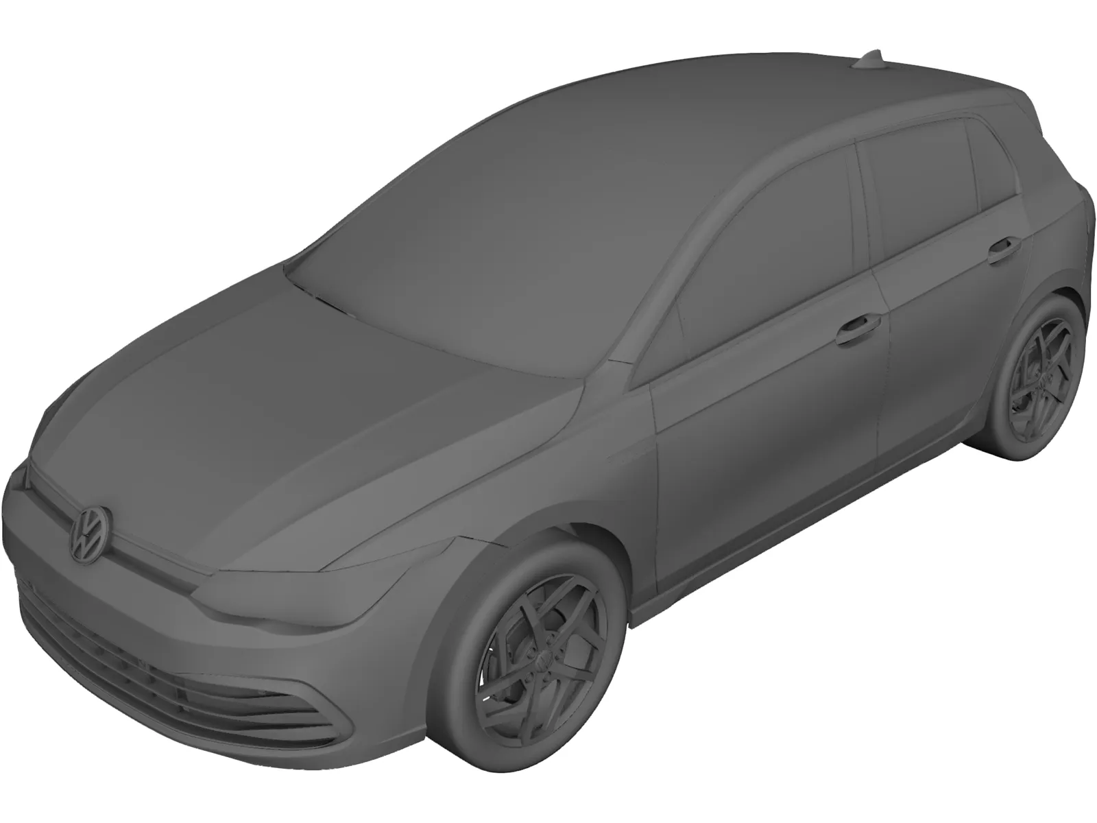 Volkswagen Golf 8 (2020) 3D Model main preview