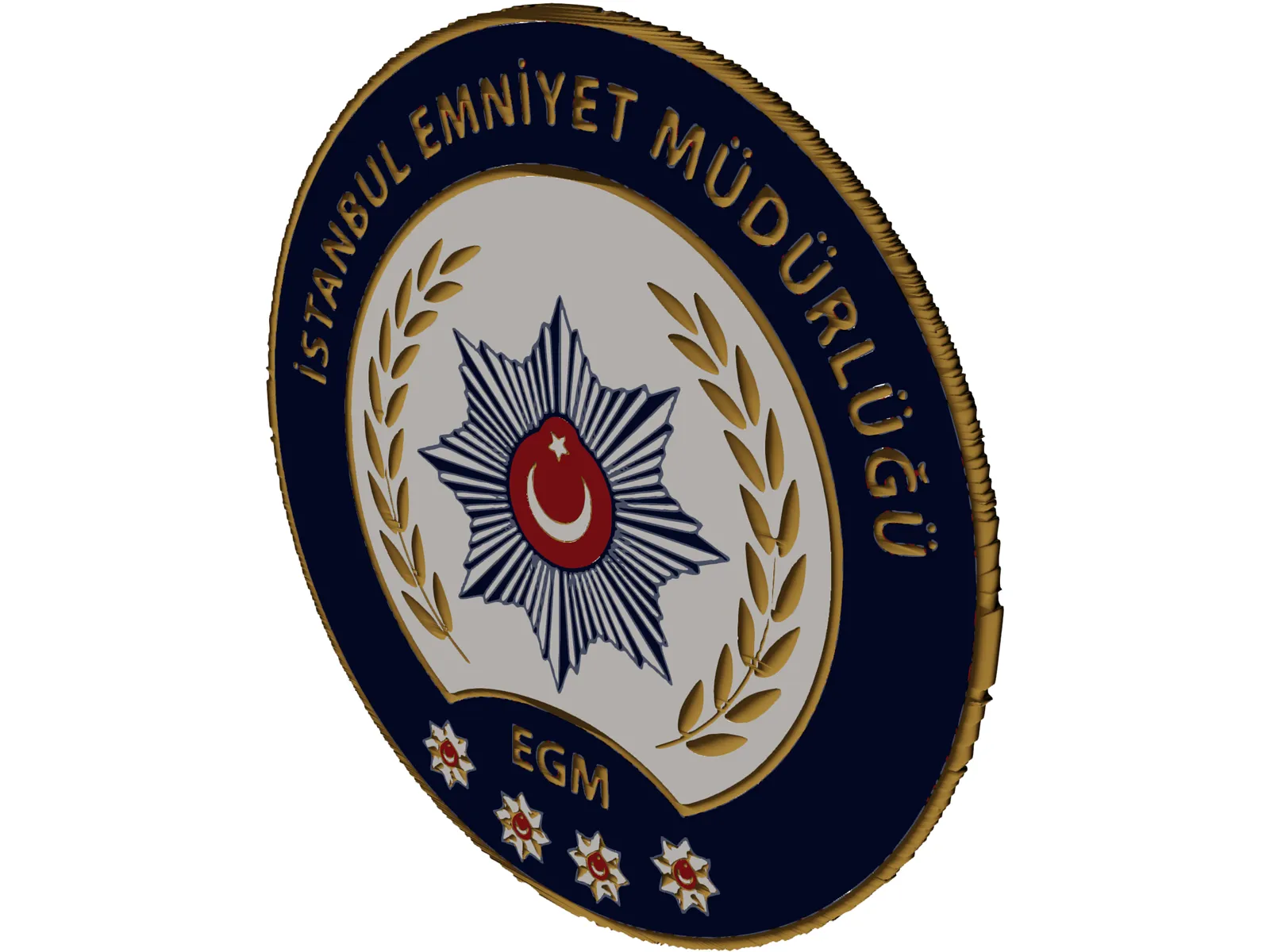 Istanbul Emniyet Mudurlugu Logo 3D Model main preview