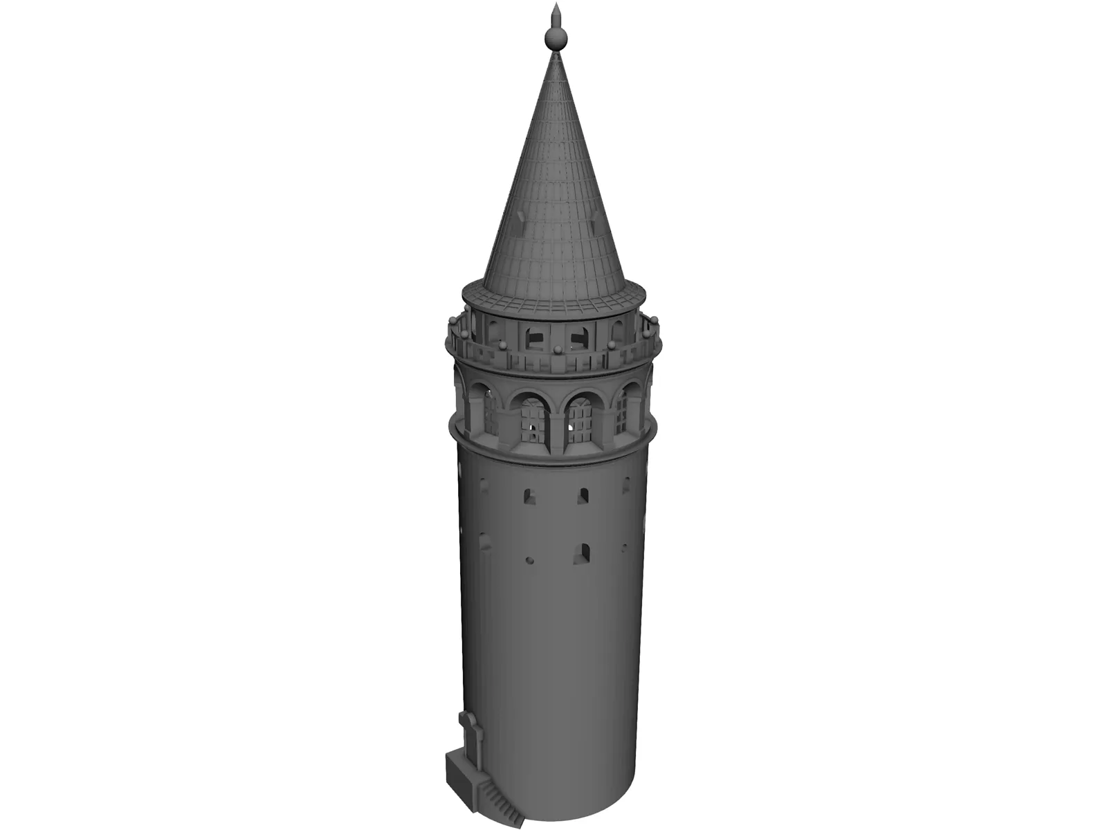 Galata Tower 3D Model main preview