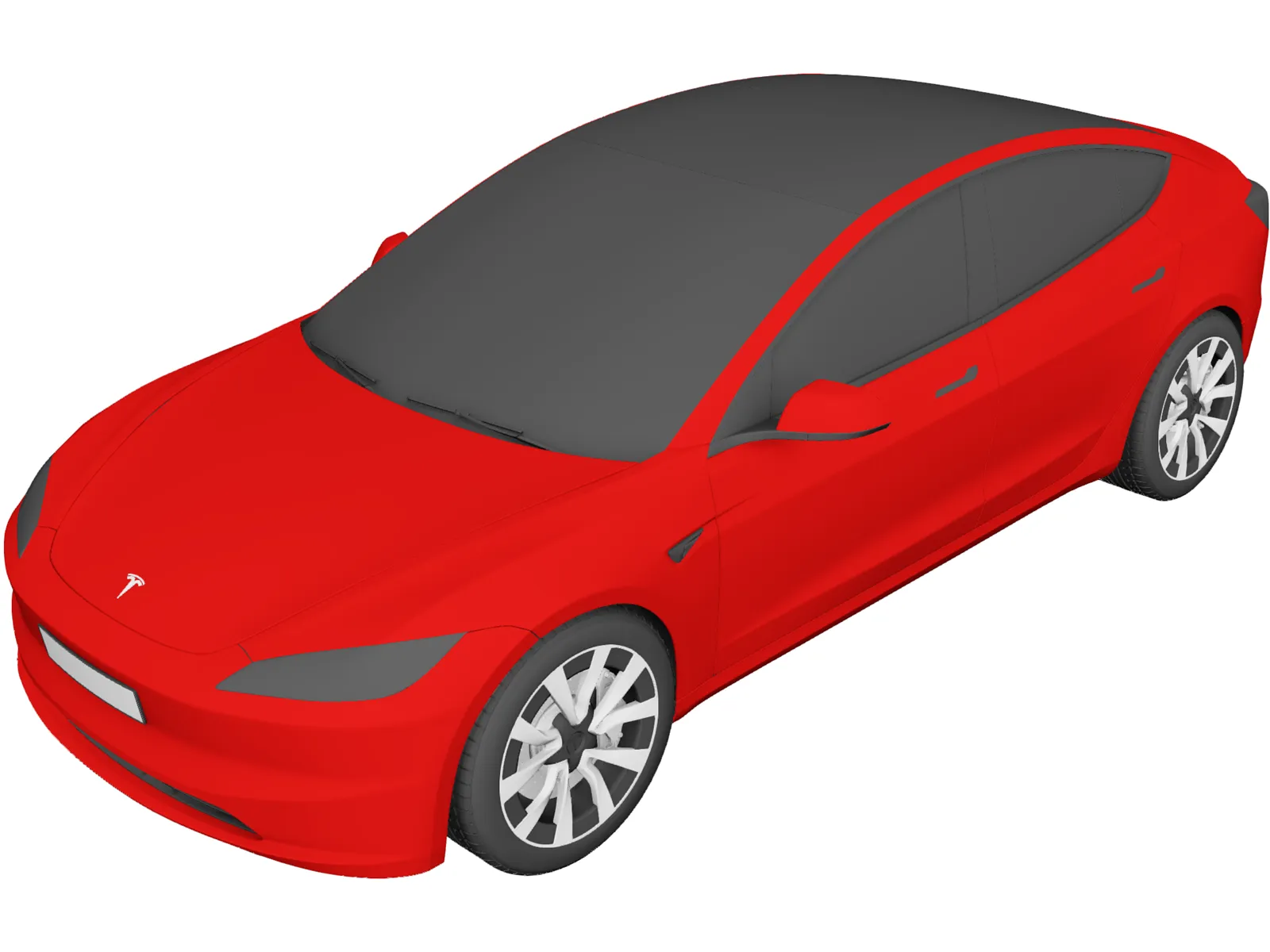 Tesla Model 3 (2024) 3D Model main preview