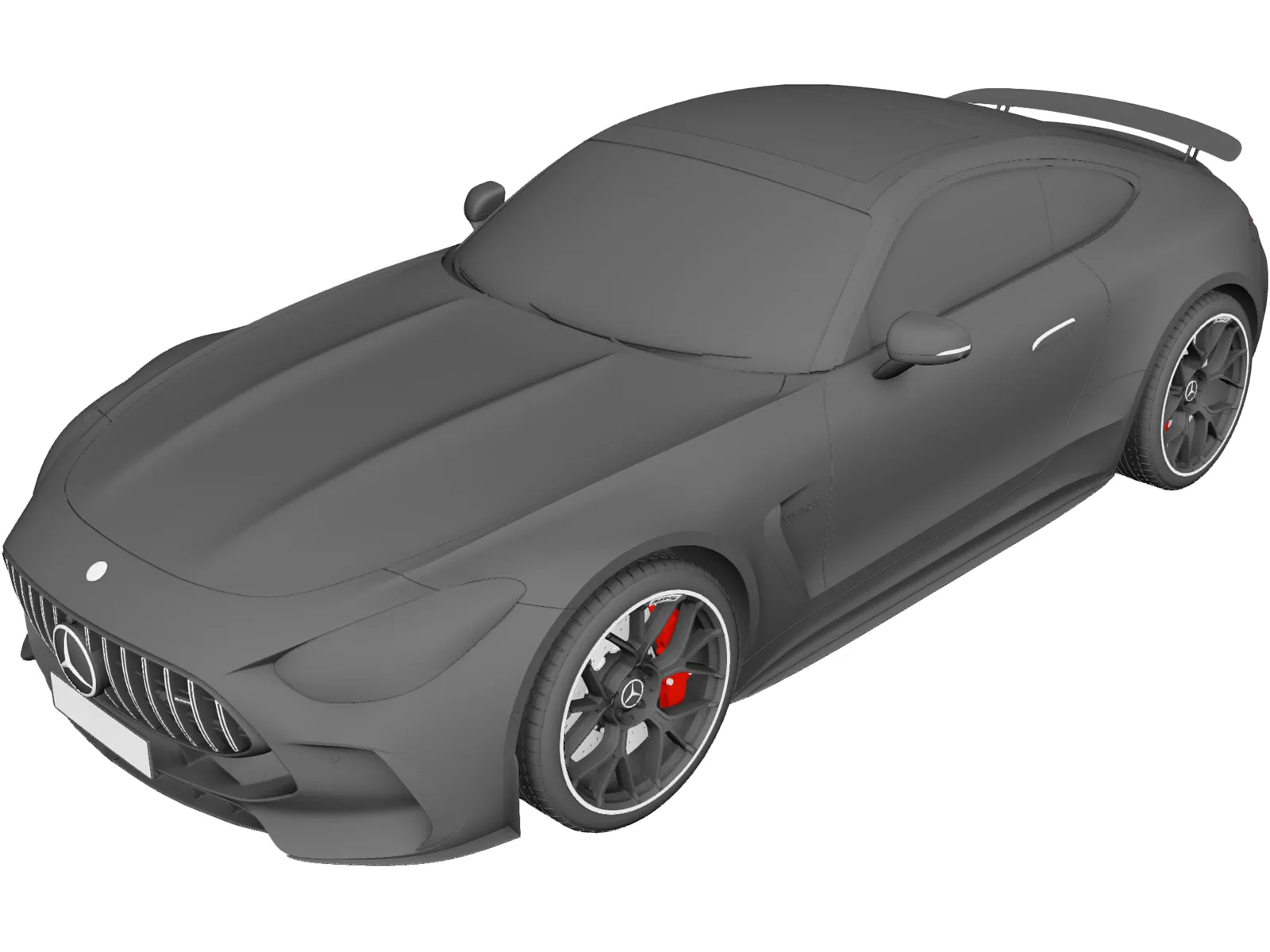 Mercedes-AMG GT Coupe (2024) 3D Model main preview