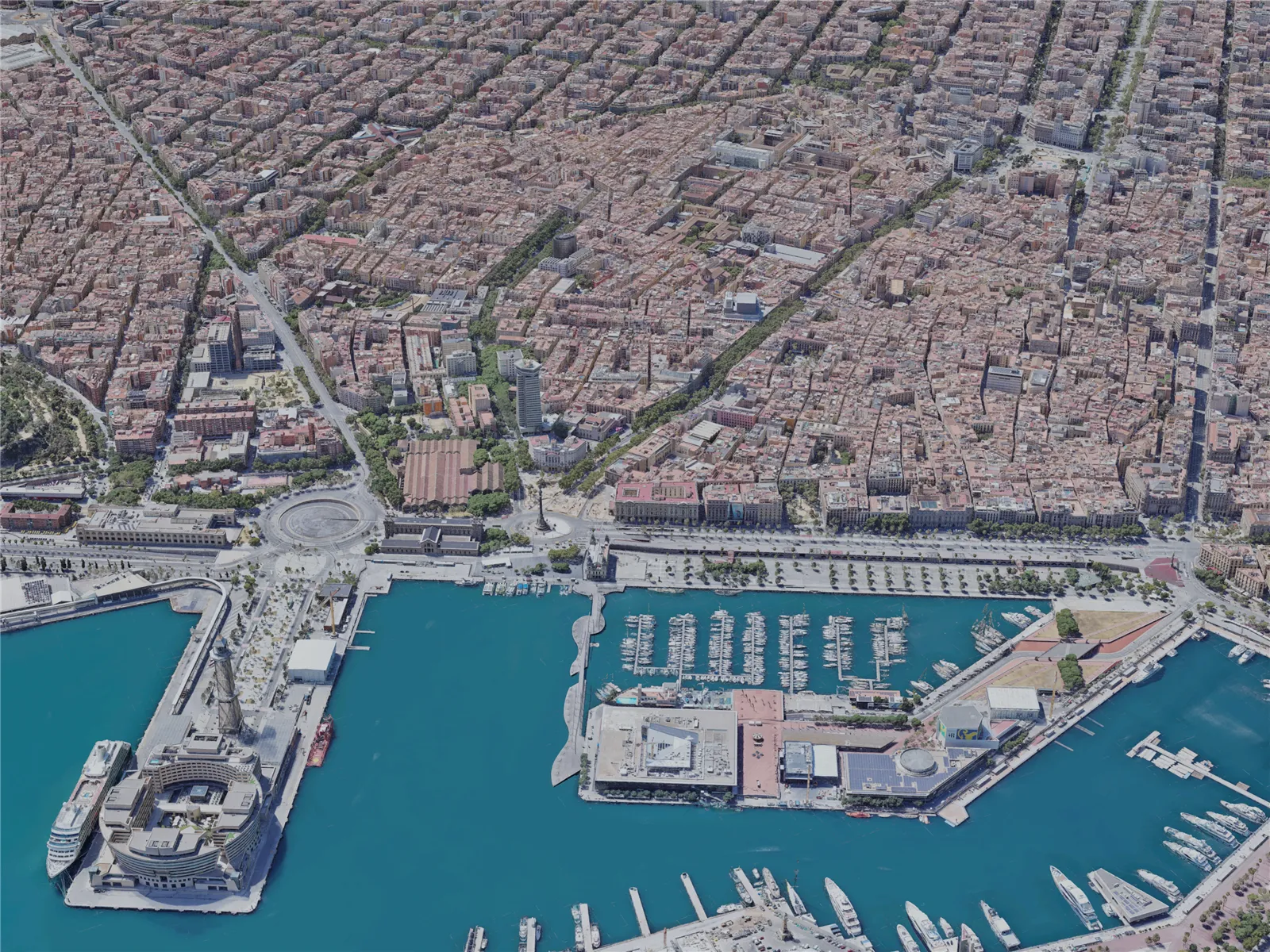 Barcelona City, Spain (2023) 3D Model main preview