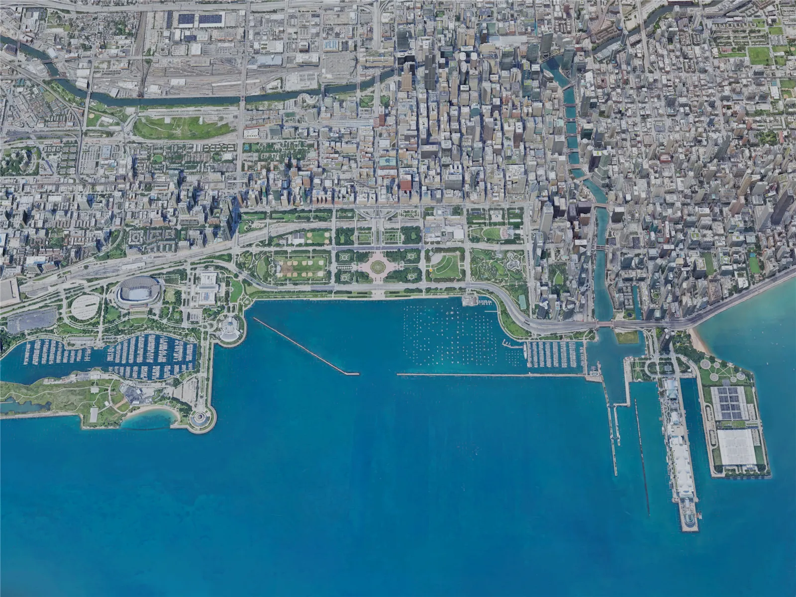 Chicago City, USA (2023) 3D Model main preview
