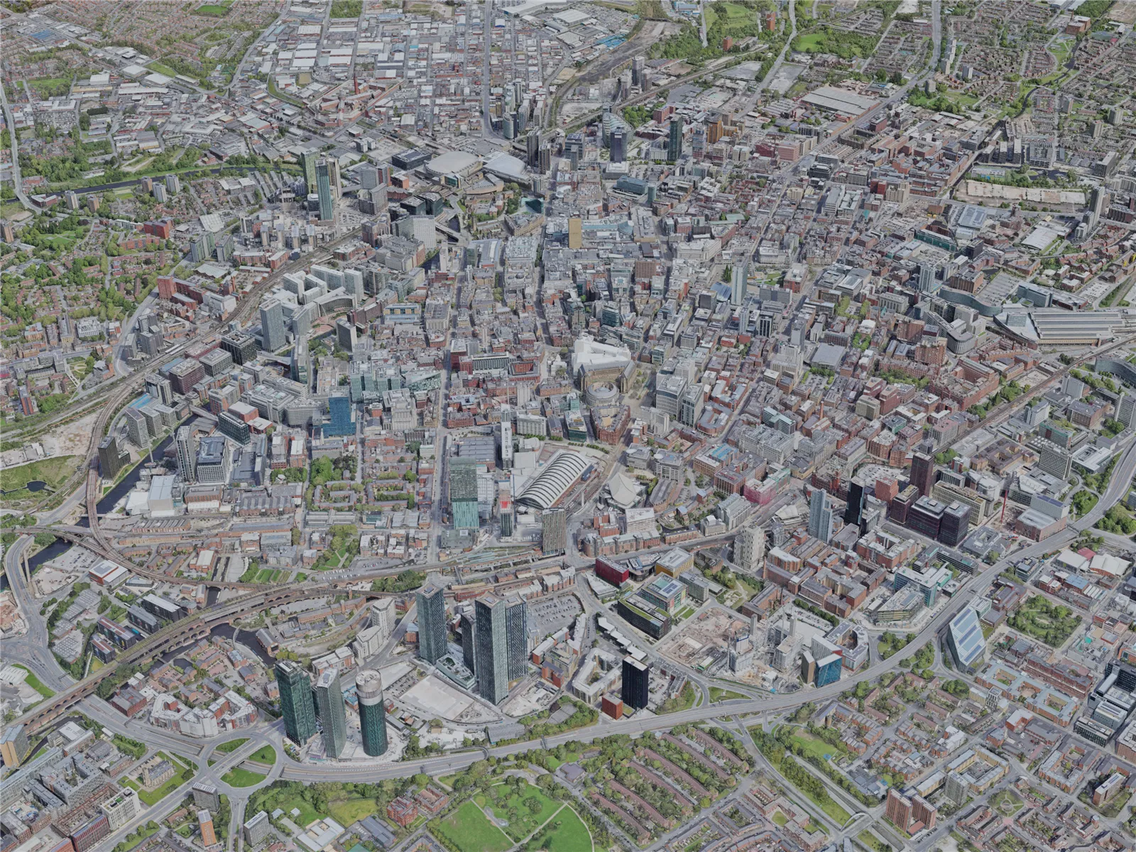 Manchester City, UK (2023) 3D Model main preview