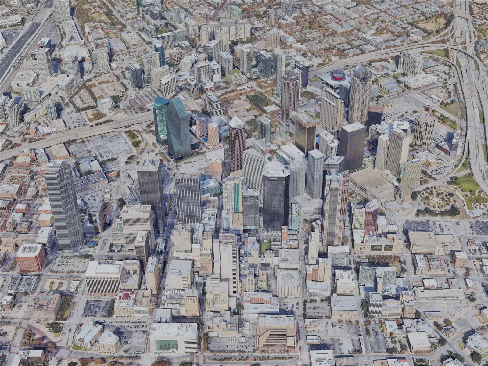 Dallas City, TX, USA (2022) 3D Model main preview