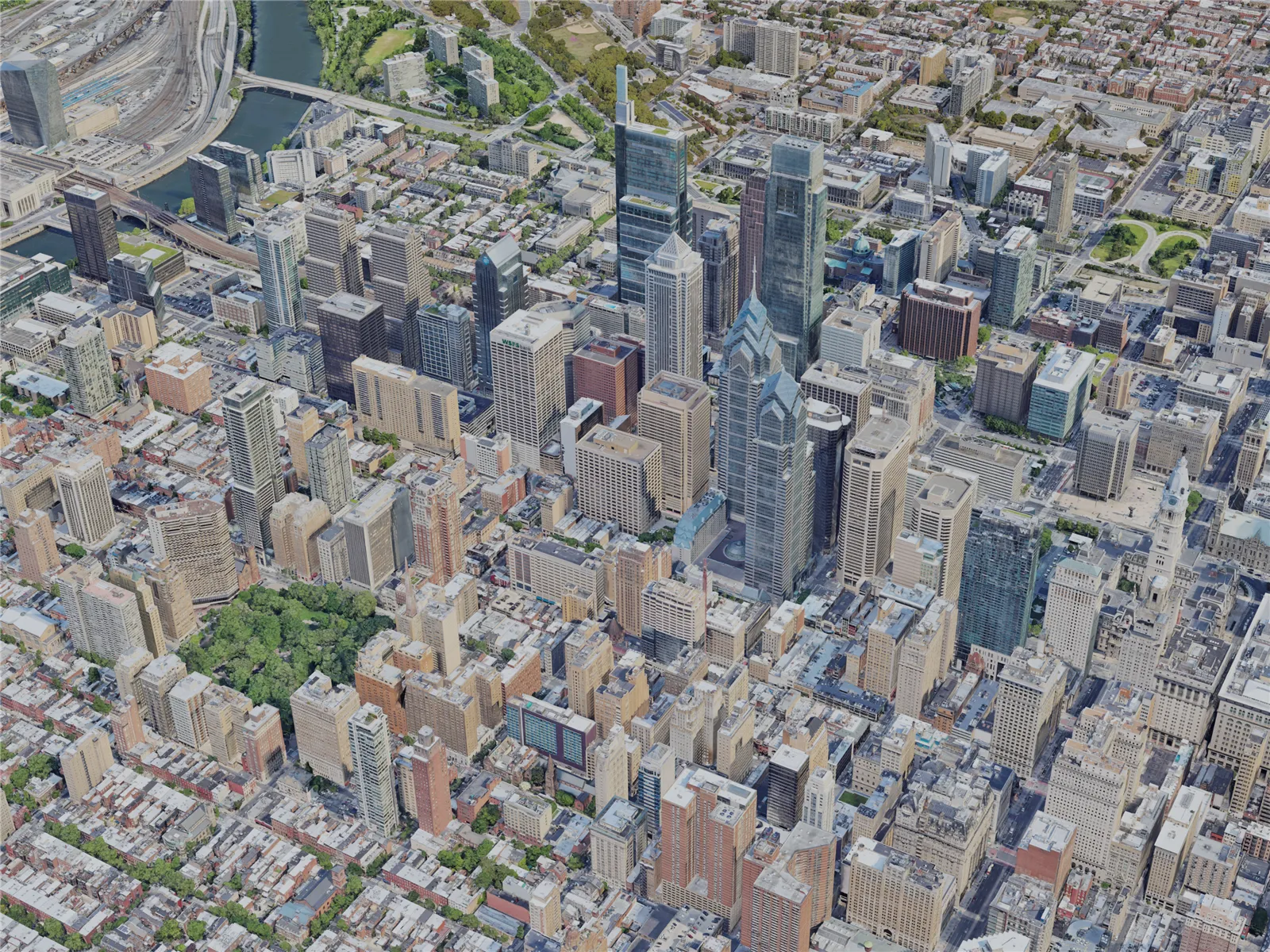 Philadelphia City, USA (2023) 3D Model main preview