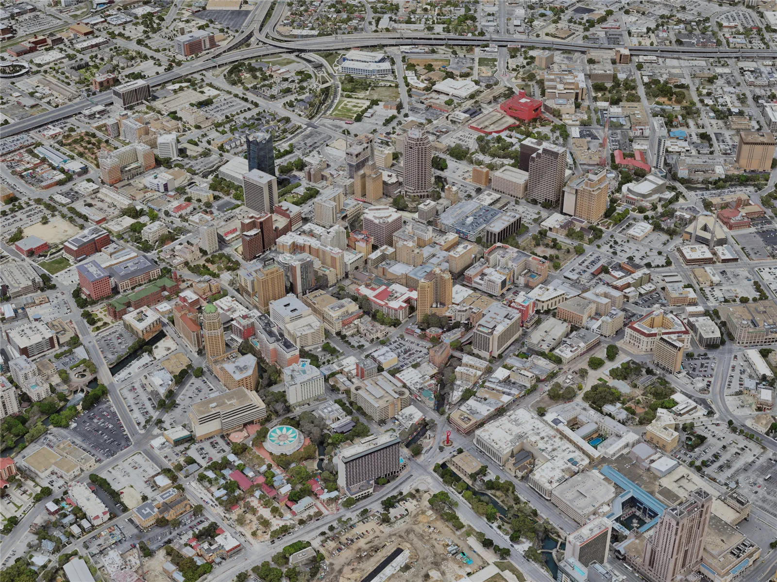 San Antonio City, USA (2023) 3D Model main preview