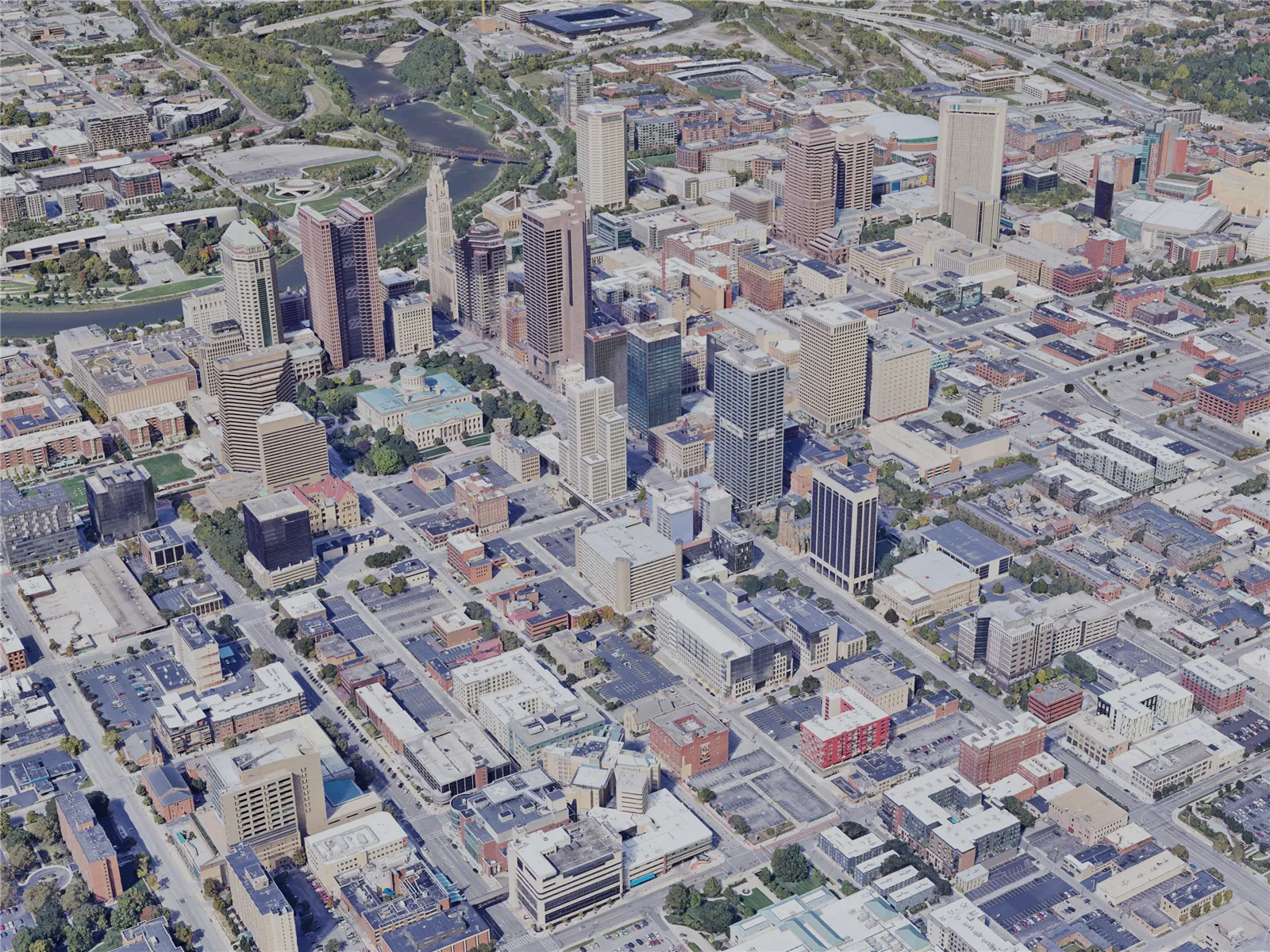 Columbus City, OH, USA (2023) 3D Model main preview