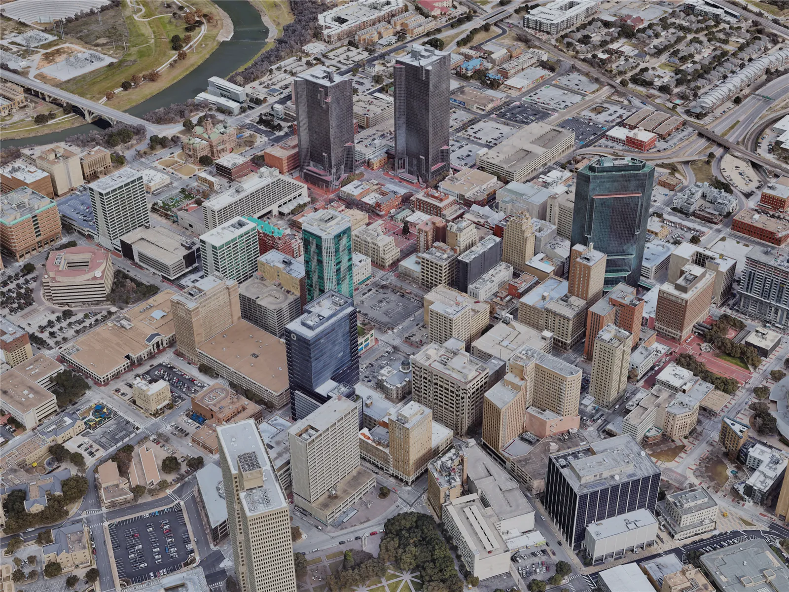 Fort Worth City, USA (2023) 3D Model main preview