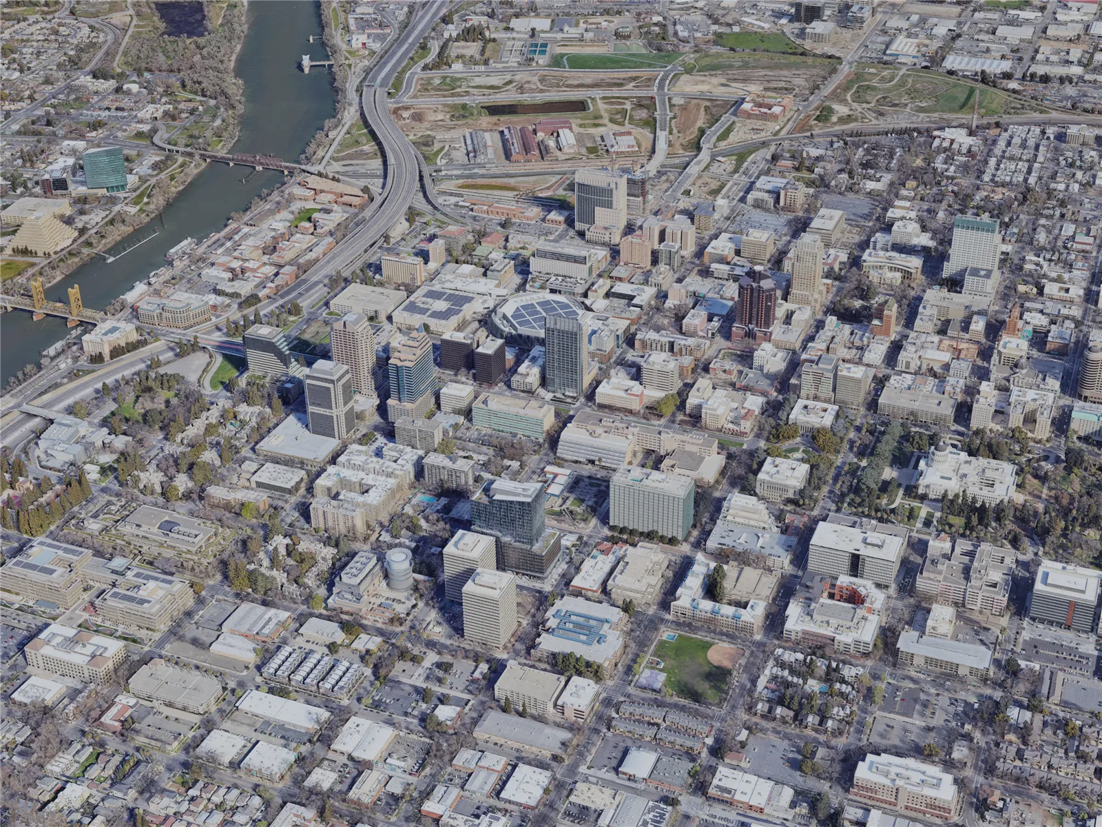 Sacramento City, USA (2023) 3D Model main preview