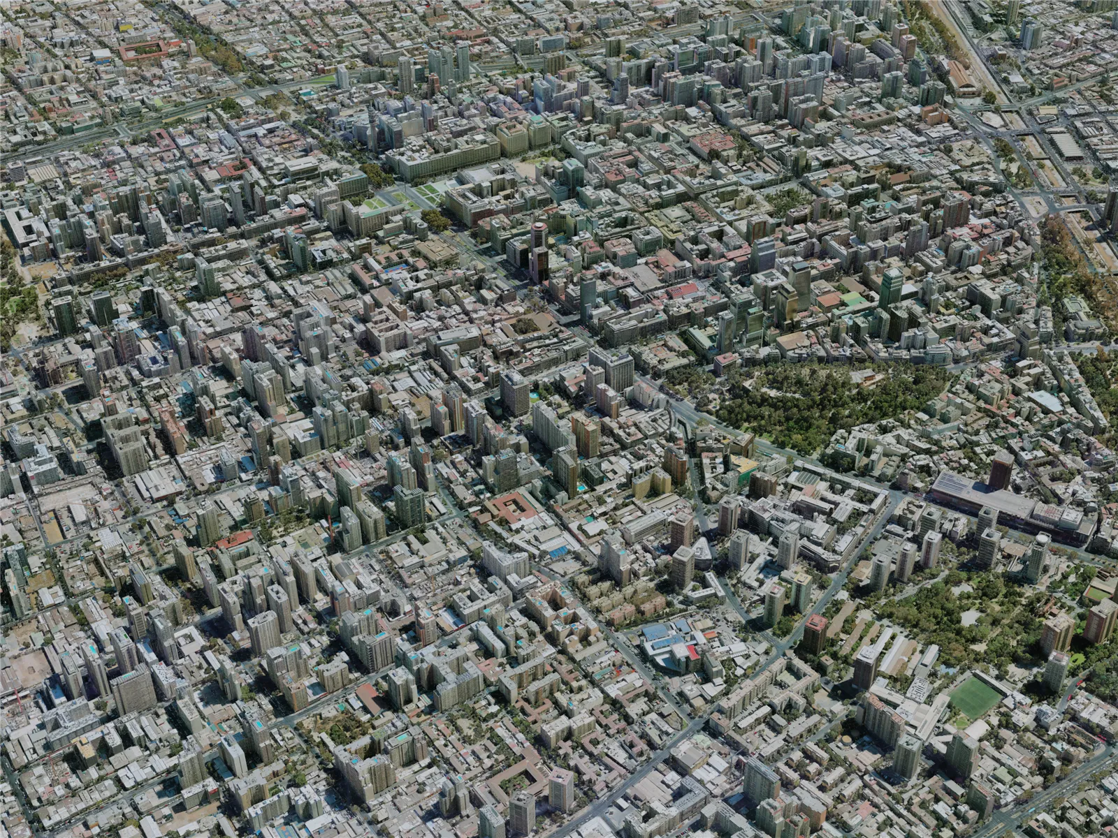 Santiago City, Chile (2022) 3D Model main preview