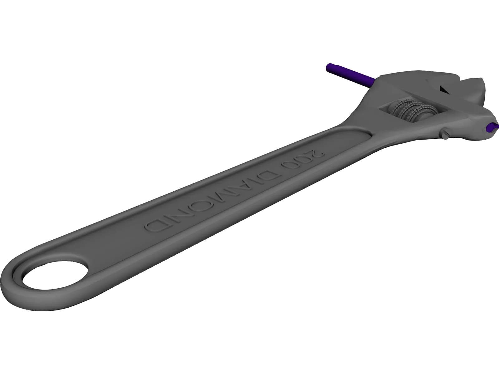 Adjustable Wrench 3D Model main preview