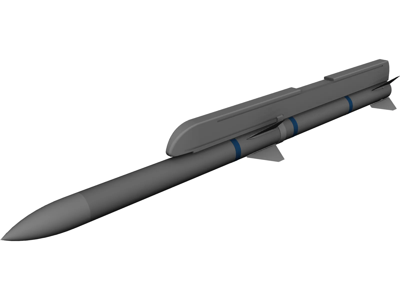 AIM-120 AMRAAM Missile 3D Model main preview