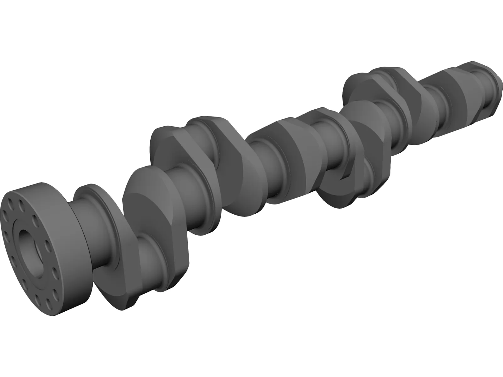 Crankshaft Cummins Diesel 3D Model main preview
