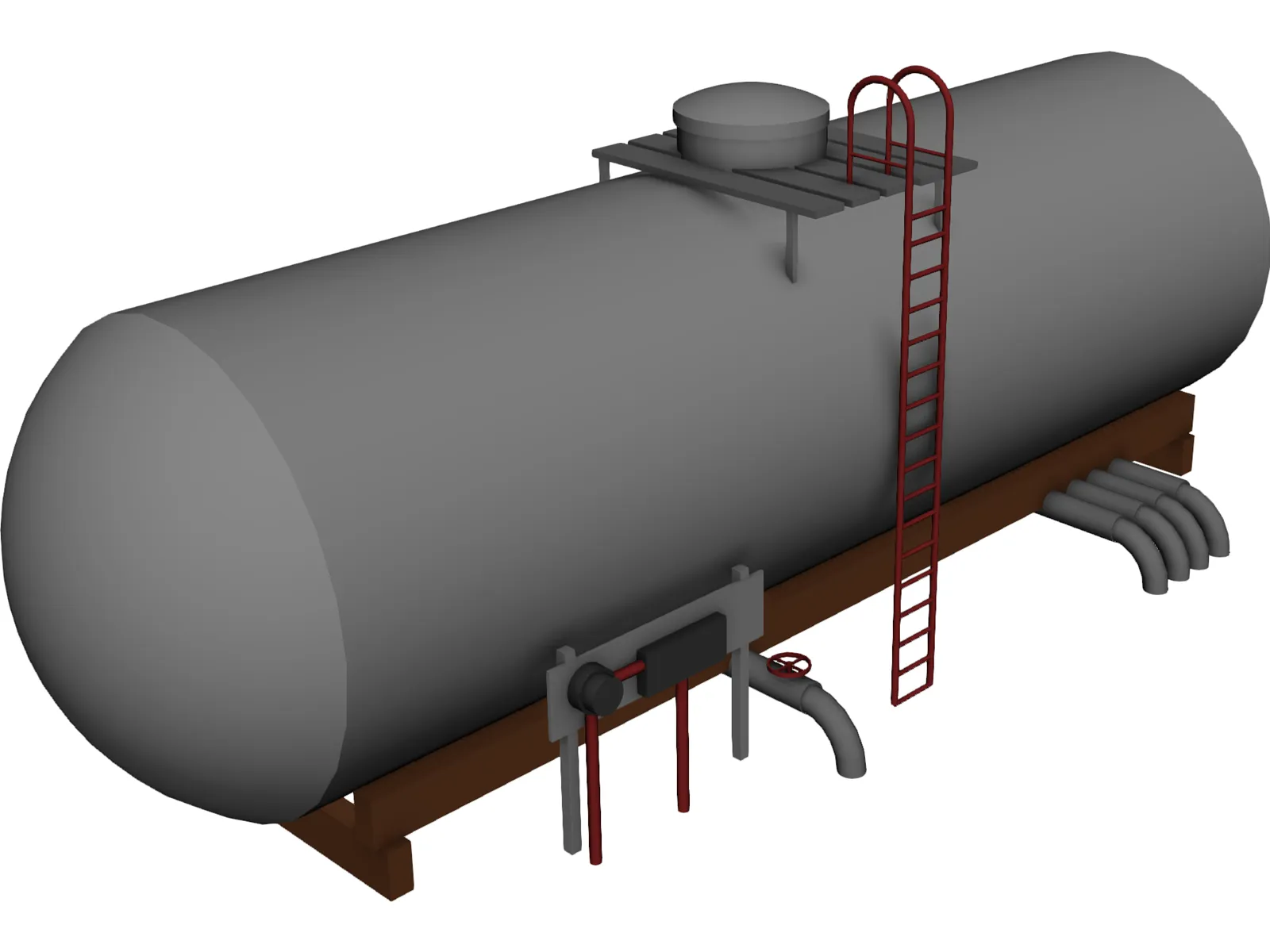 Oil Tank 3D Model main preview