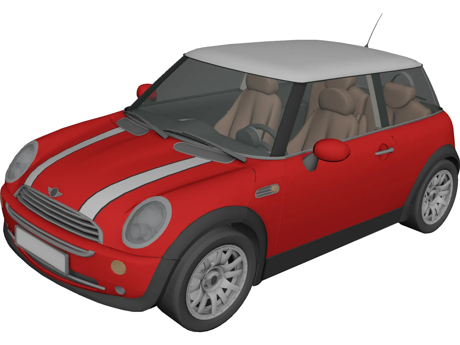 Mini Cooper 3D Model main preview