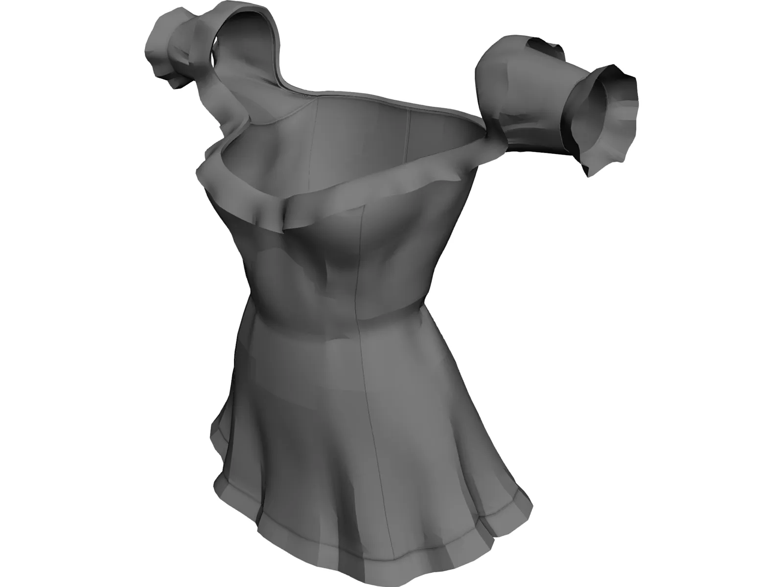Woman Dress 3D Model main preview