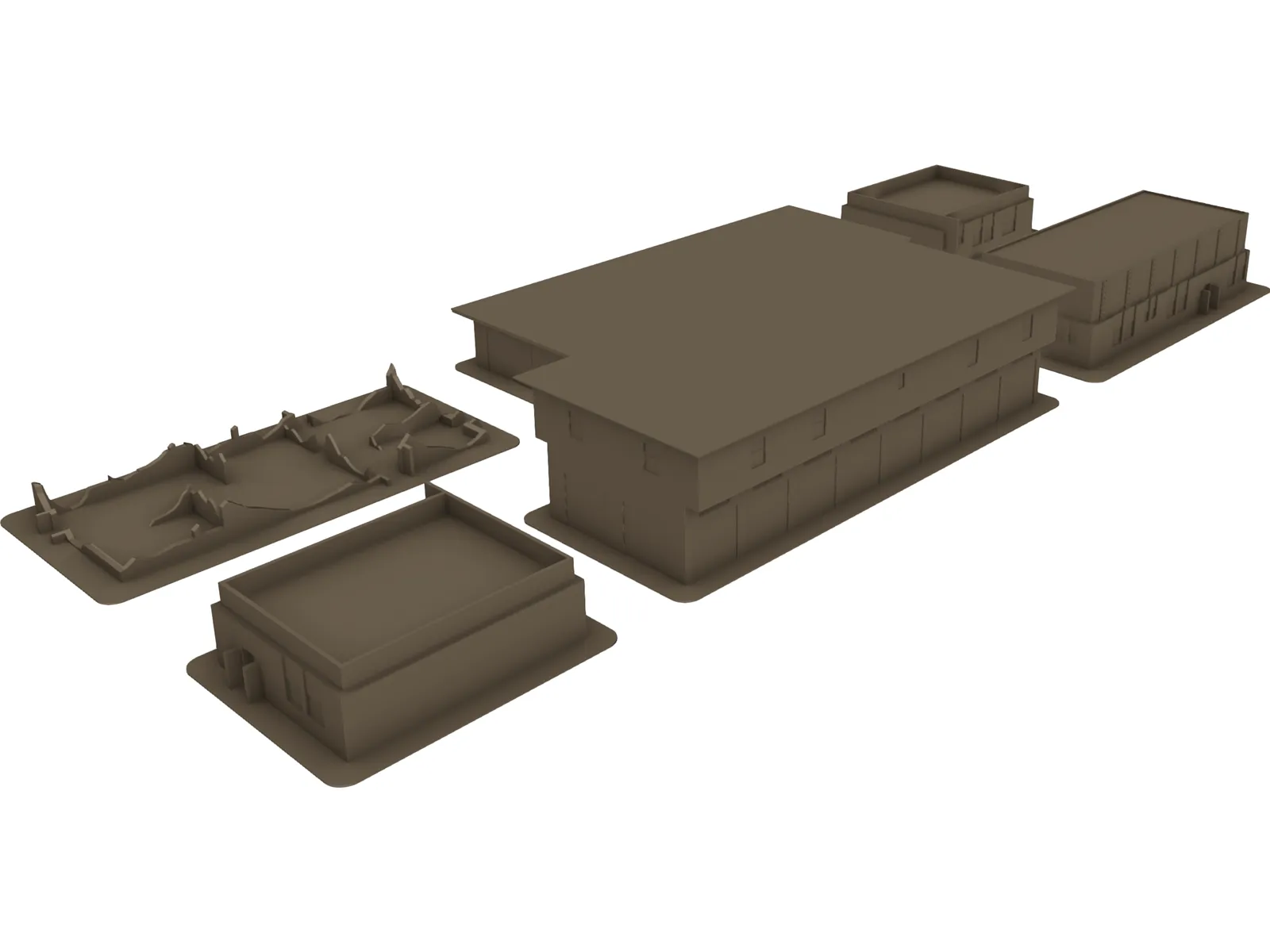 Desert Town 3D Model main preview
