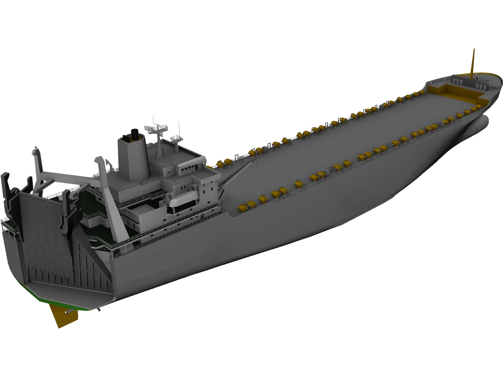 Tanker Ship 3D Model main preview