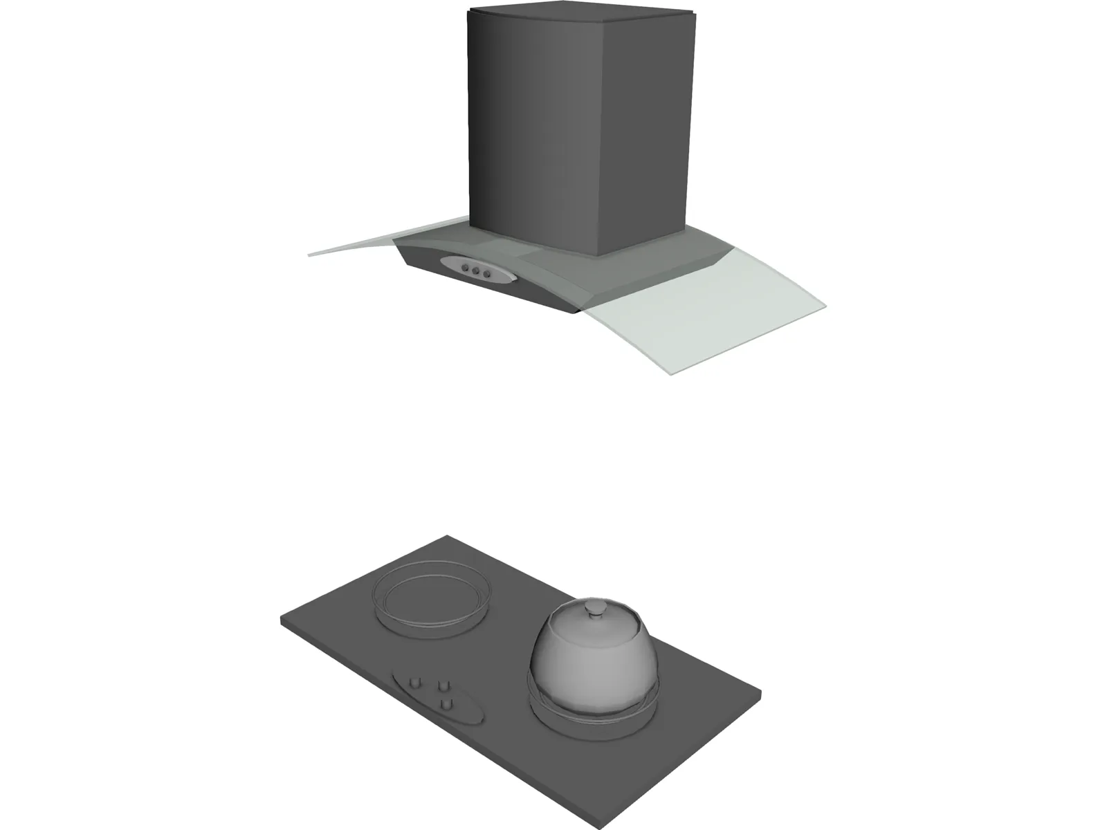 Kitchen Hood 3D Model main preview