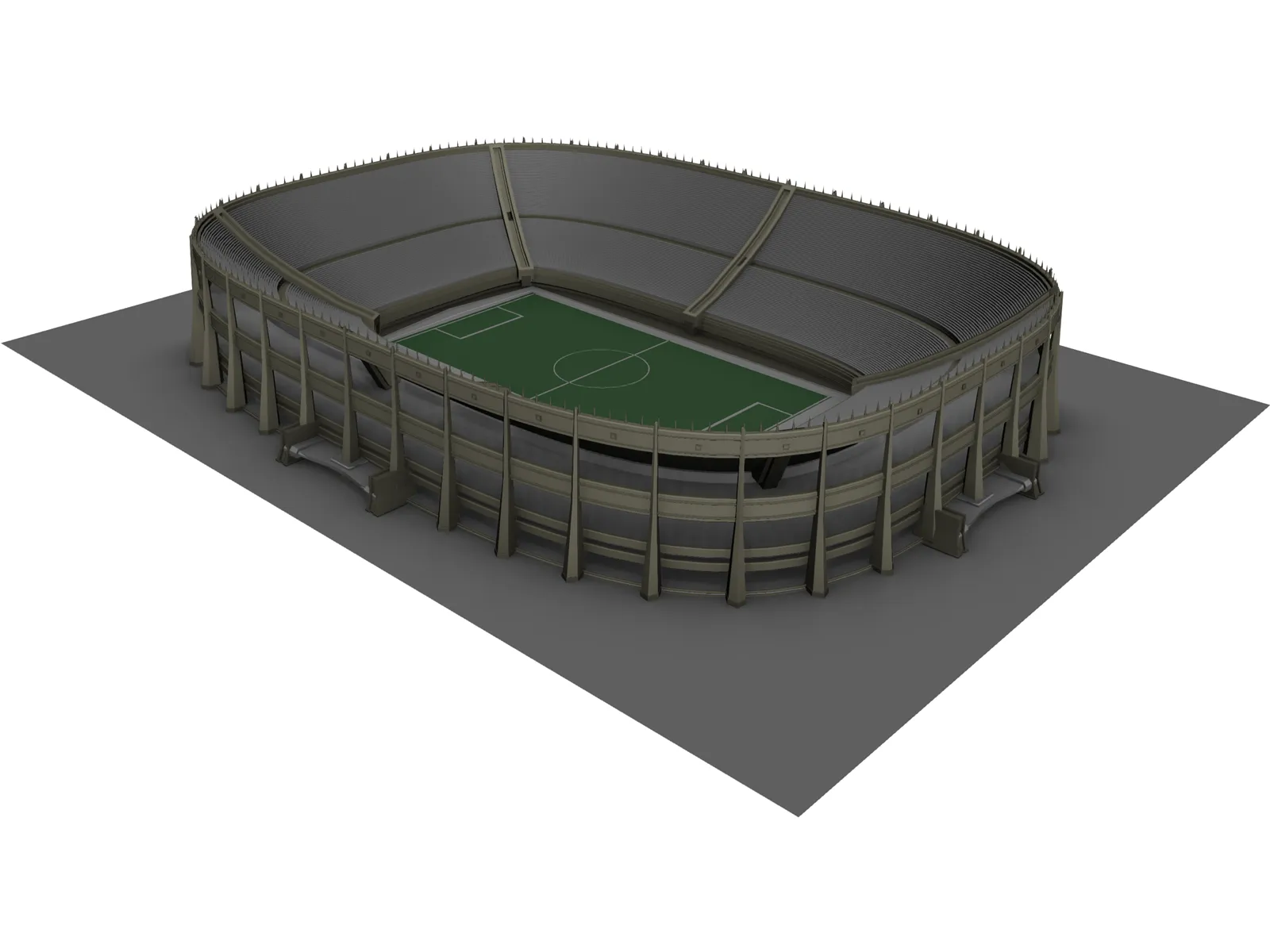 De Graafschap Stadium 3D Model main preview