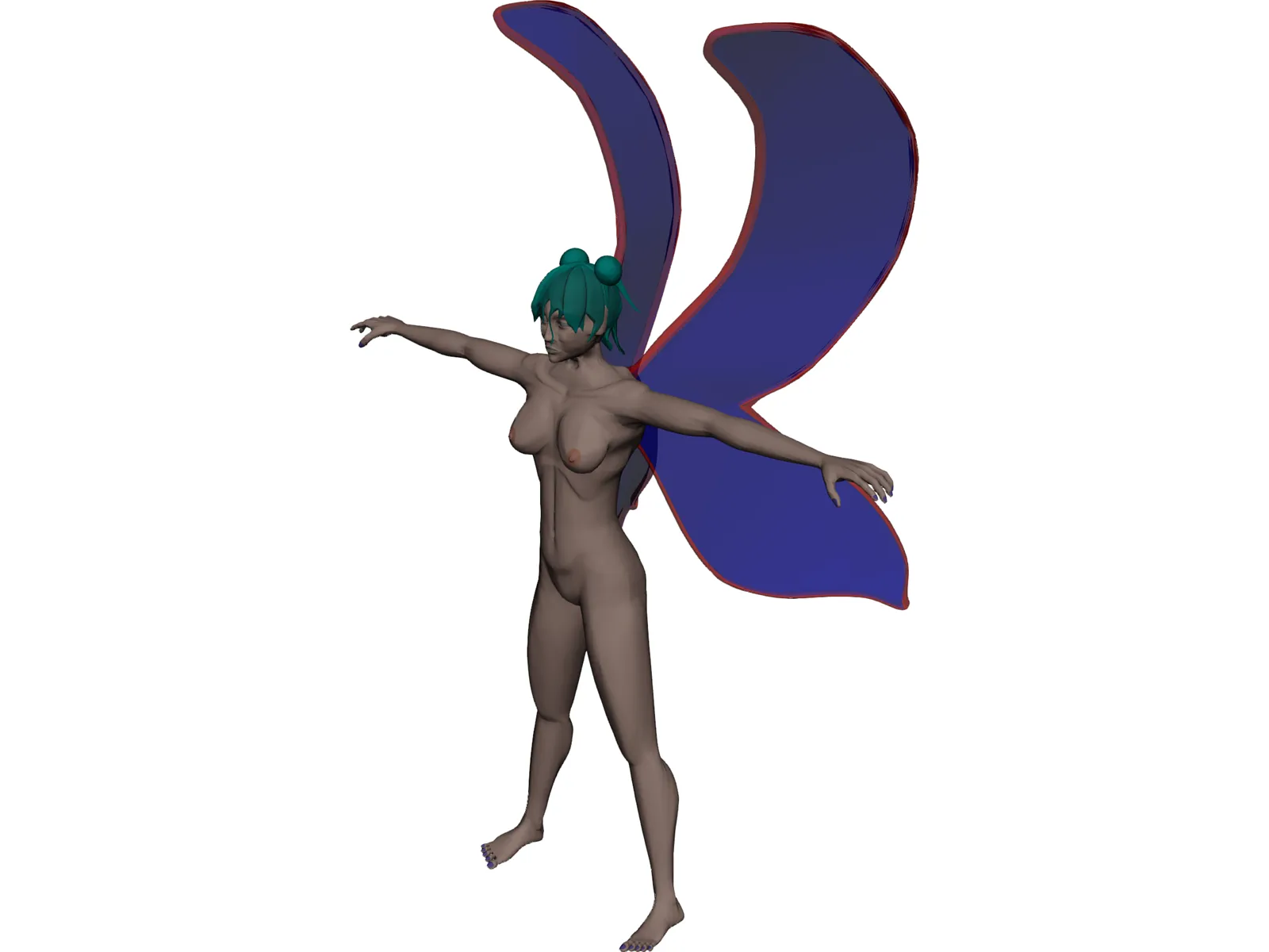Wood Fairy 3D Model main preview