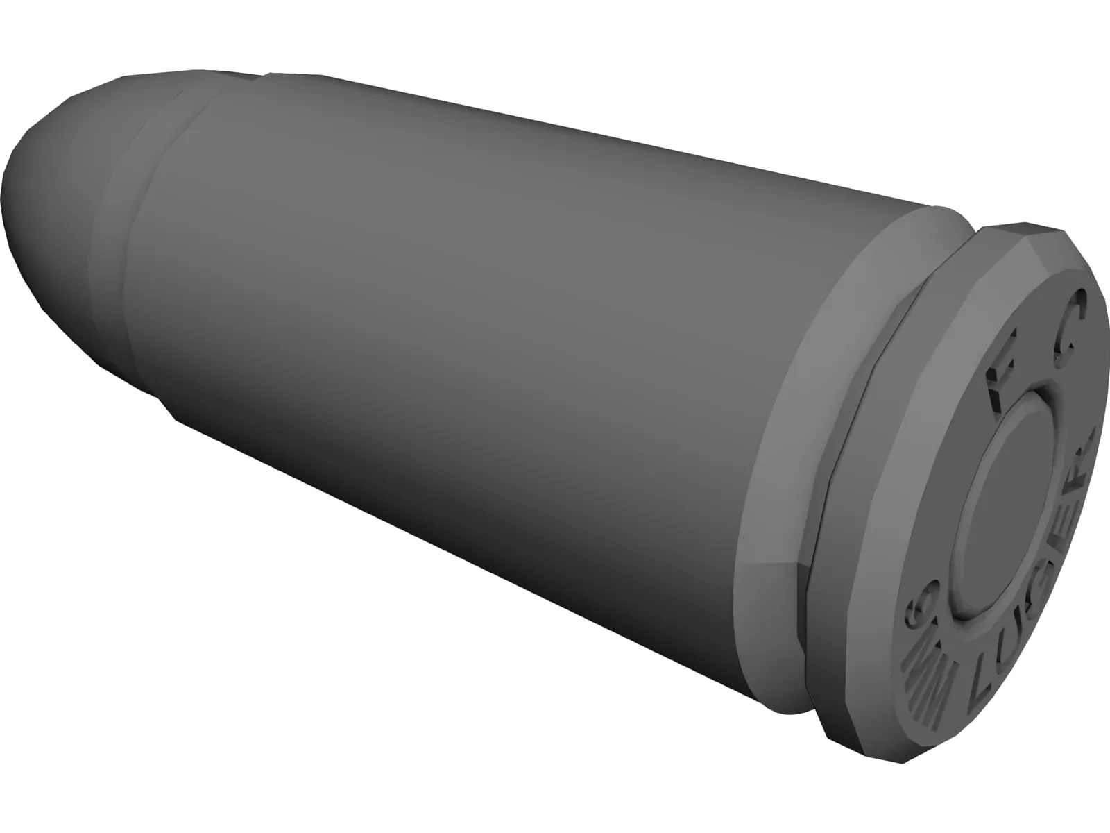 9mm Luger Cartidge 3D Model main preview