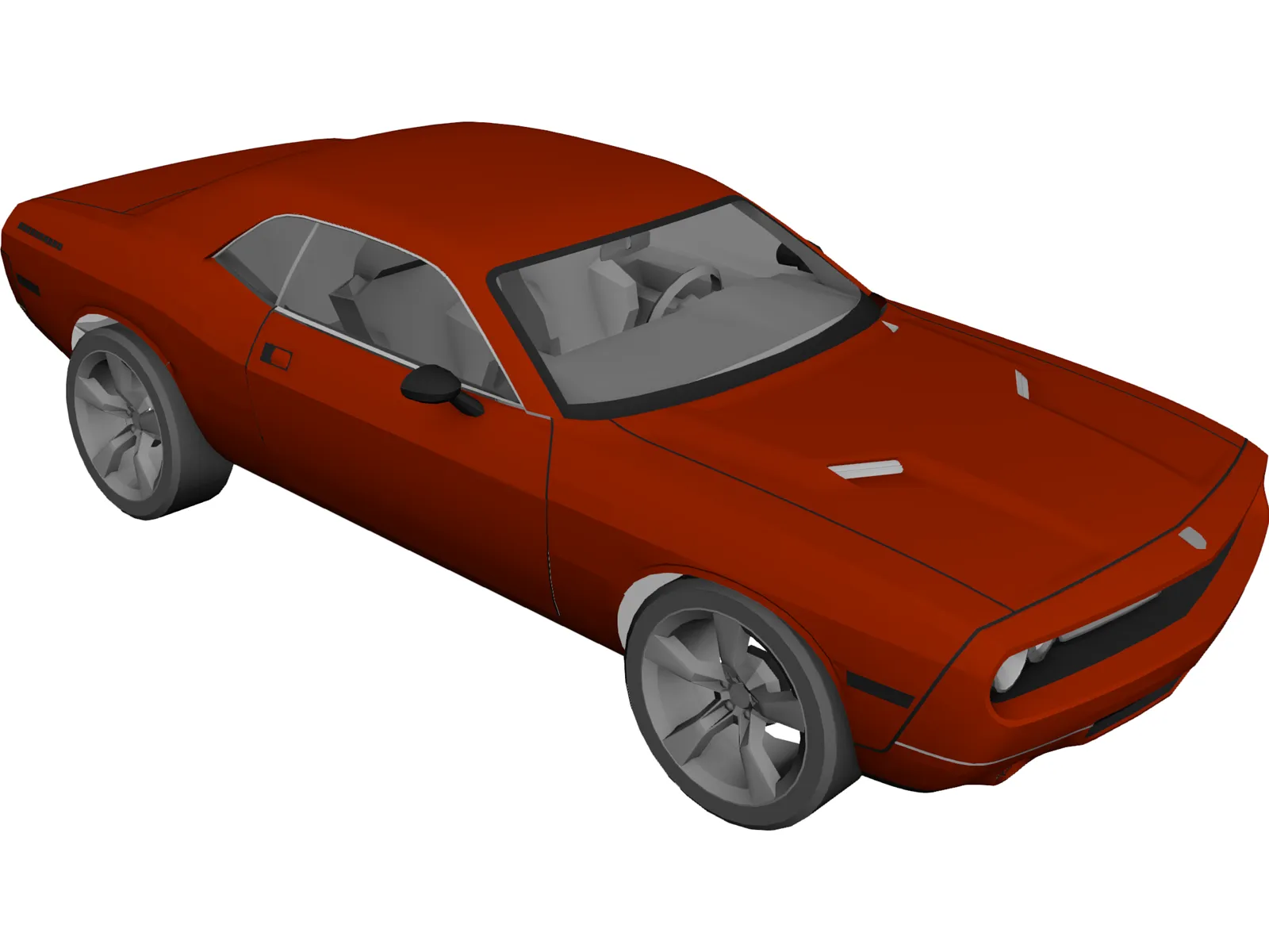 Dodge Challenger (2009) 3D Model main preview