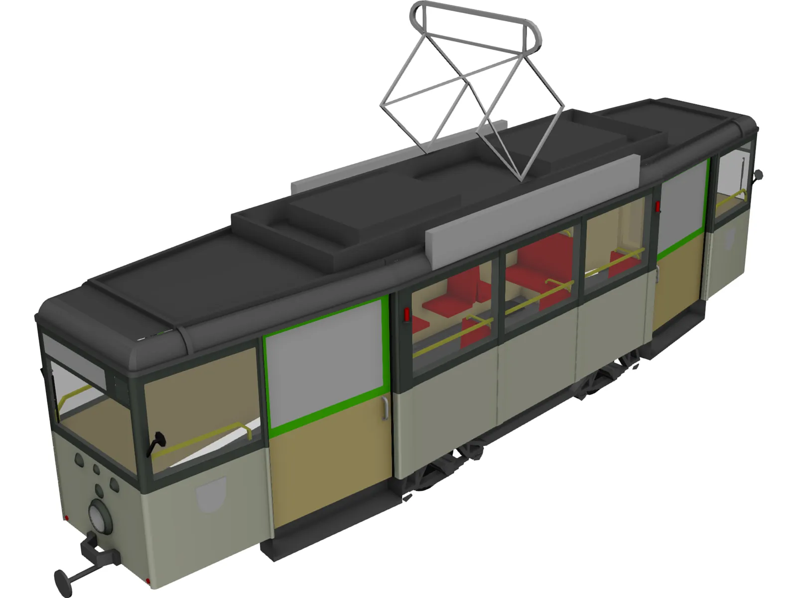 TRAM 1945 3D Model main preview