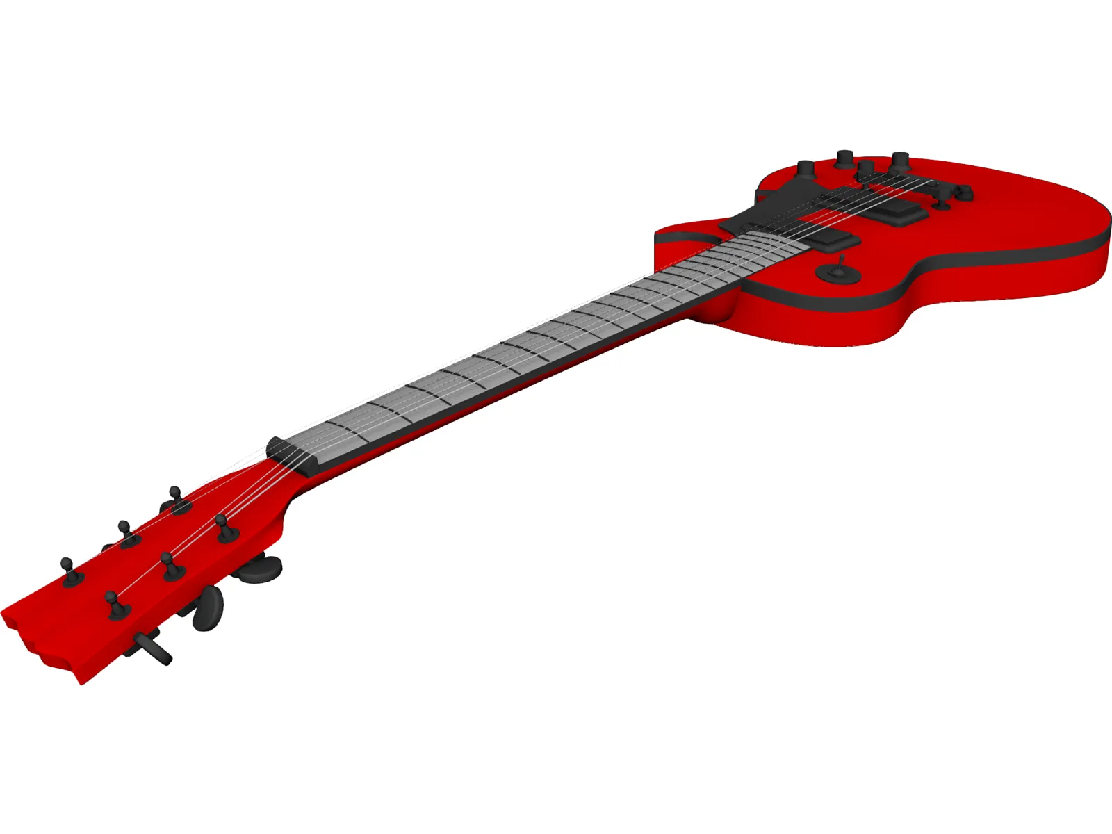 Gibson Les Paul Guitar 3D Model main preview