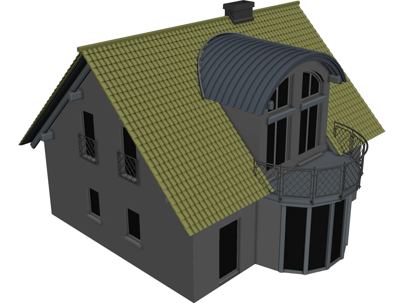 House 3D Model main preview