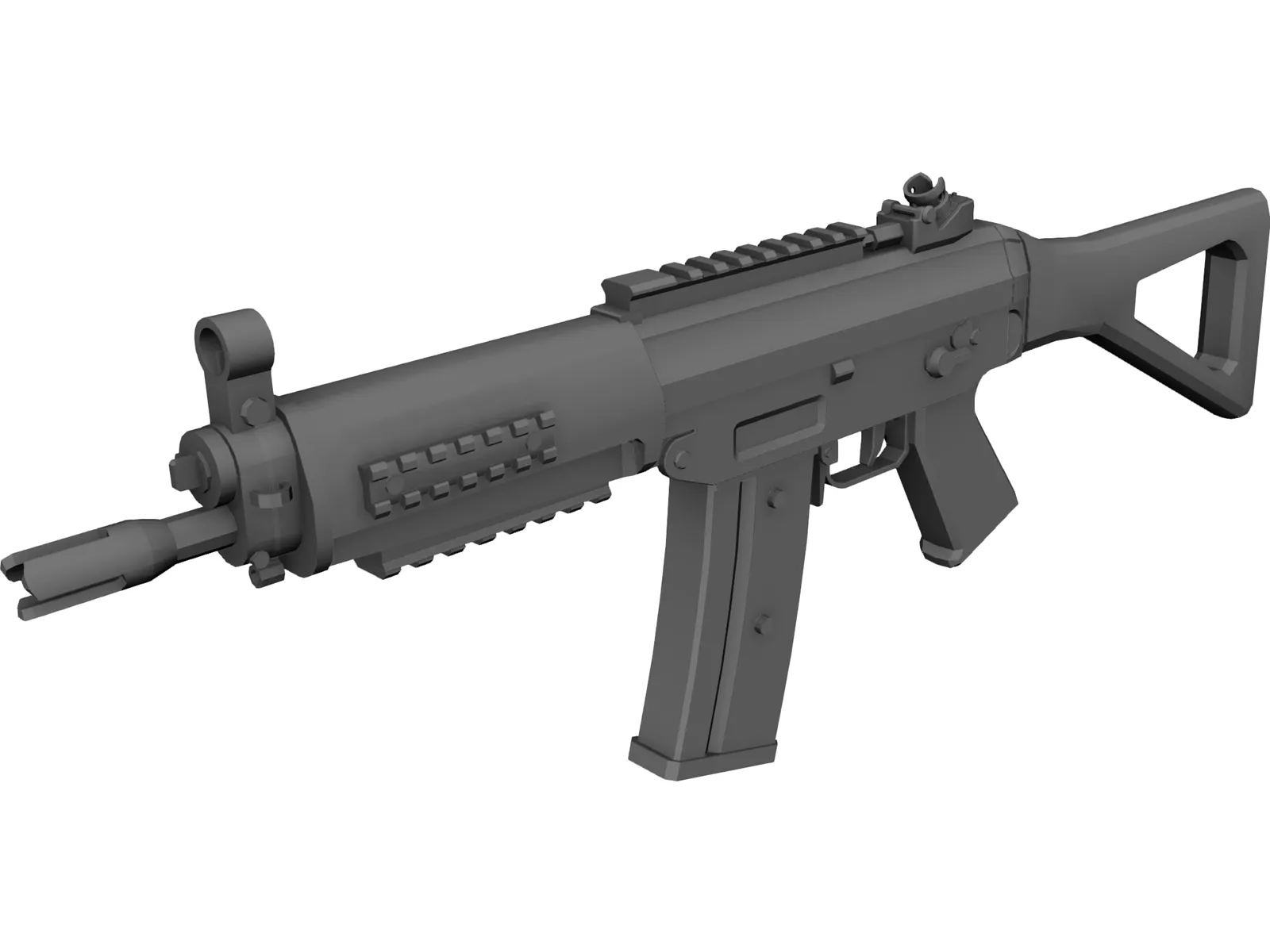 Sig552 Commando 3D Model main preview