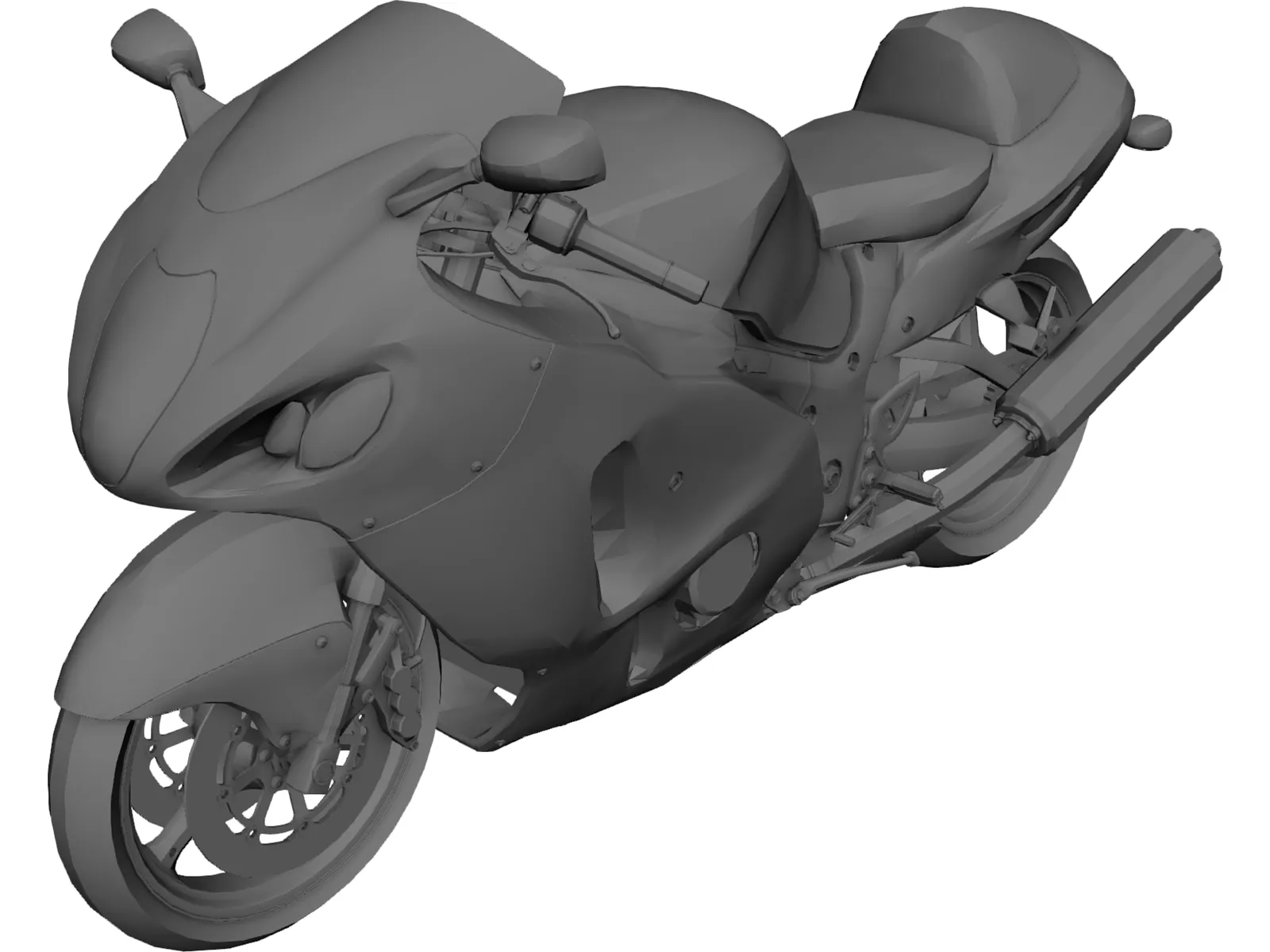 Suzuki Hayabusa 3D Model main preview